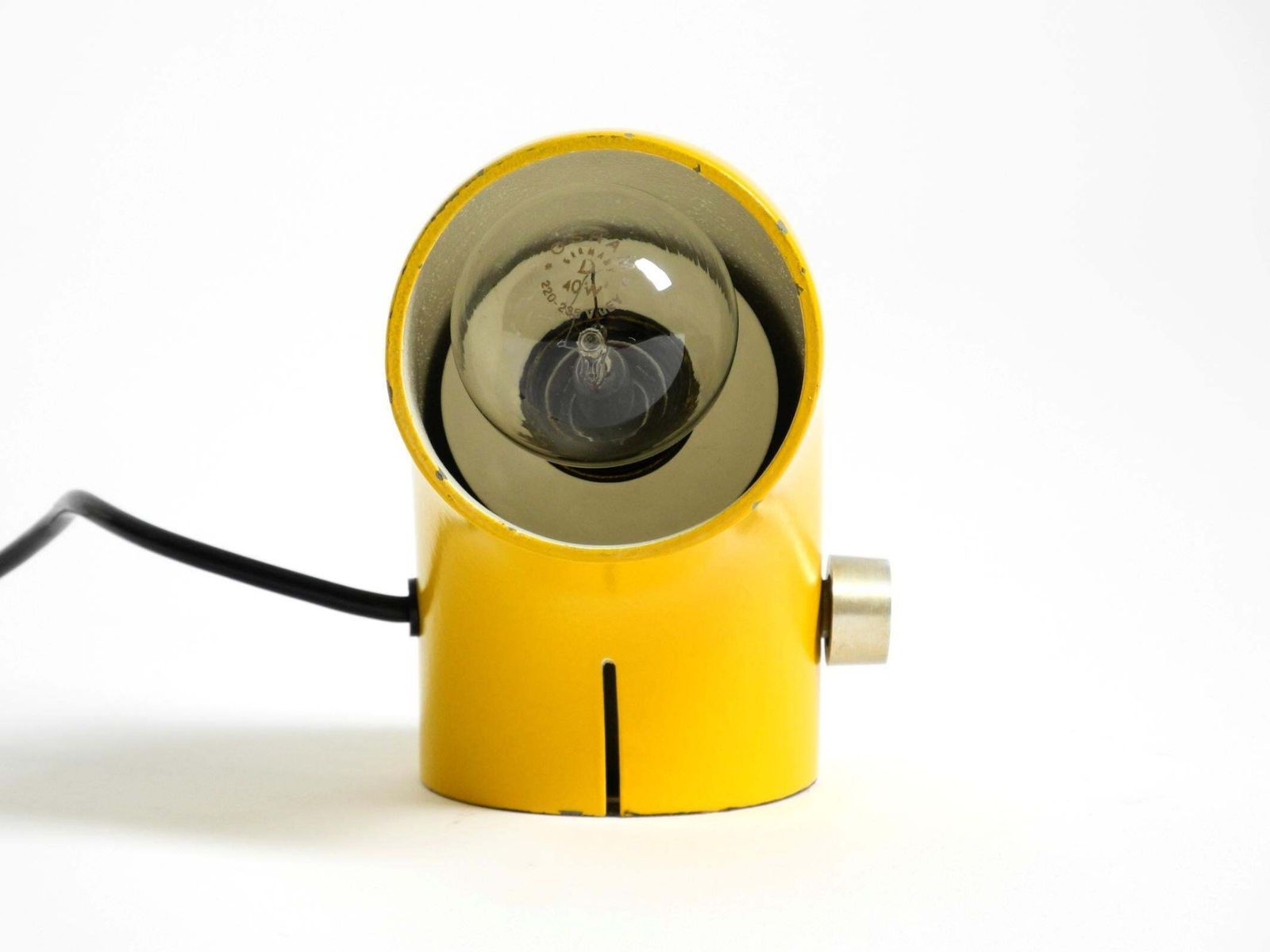 photo furniture Very Rare Original Space Age 60s Yellow Table Lamp Made Of Iron By Temde