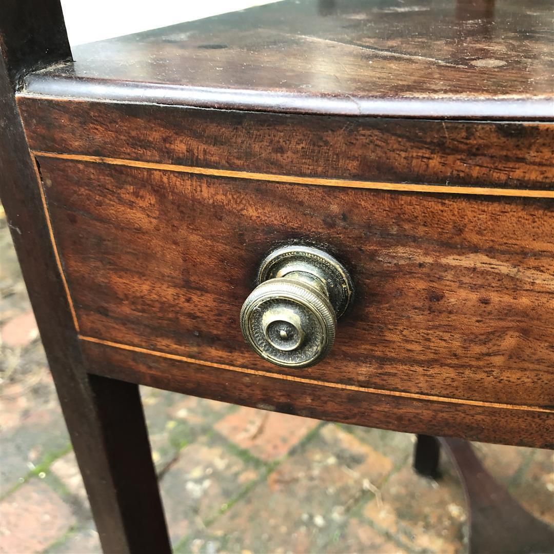 photo buy Antique Mahogany Gentleman's Corner Washstand Early 19th C