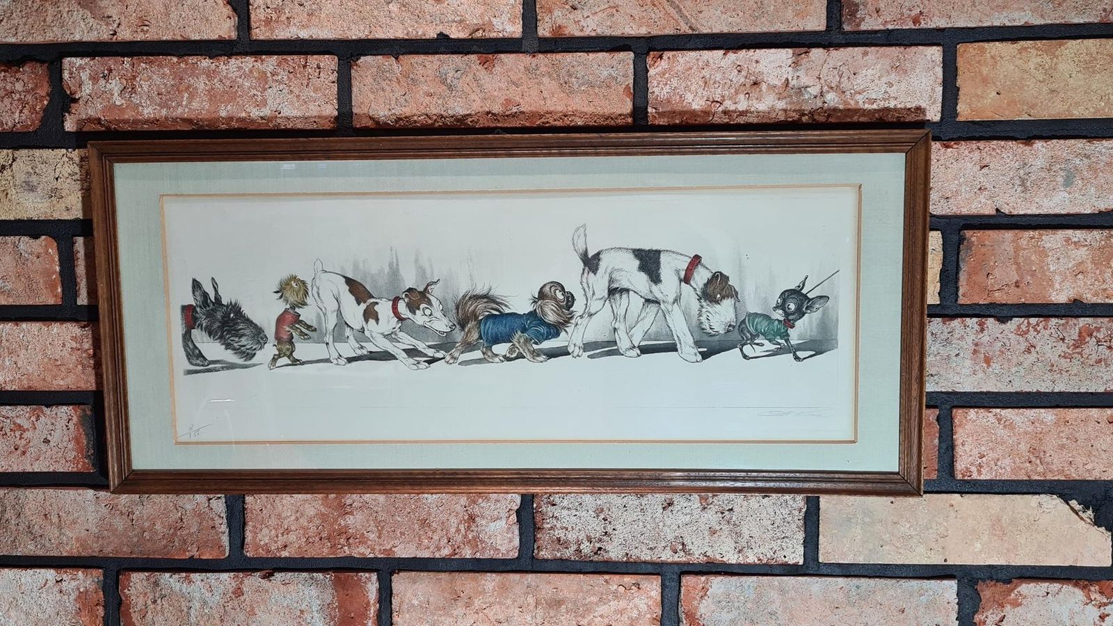 photo vintage Boris O Klein, Dogs, 1960s, Wood & Paper
