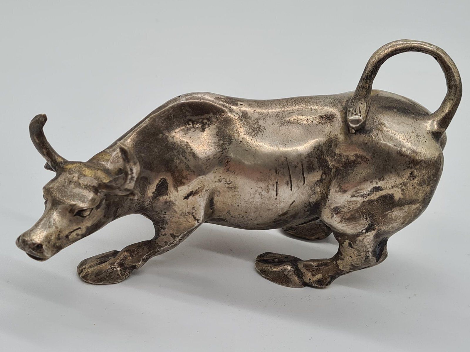 Charging Bull Figurine In Bronze By A. Di Modica, 1980s. photo buy