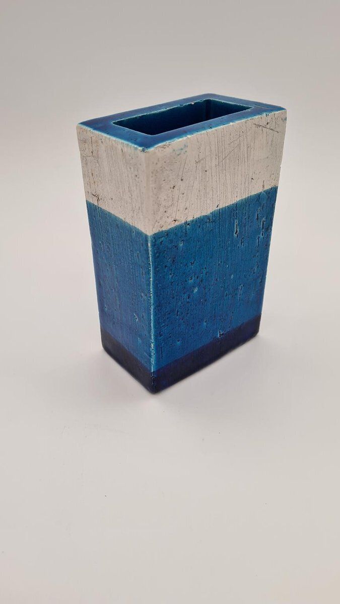 Vintage Italian Rimini Blue Vase By A. Londi For Bitossi, 1960s photo furniture