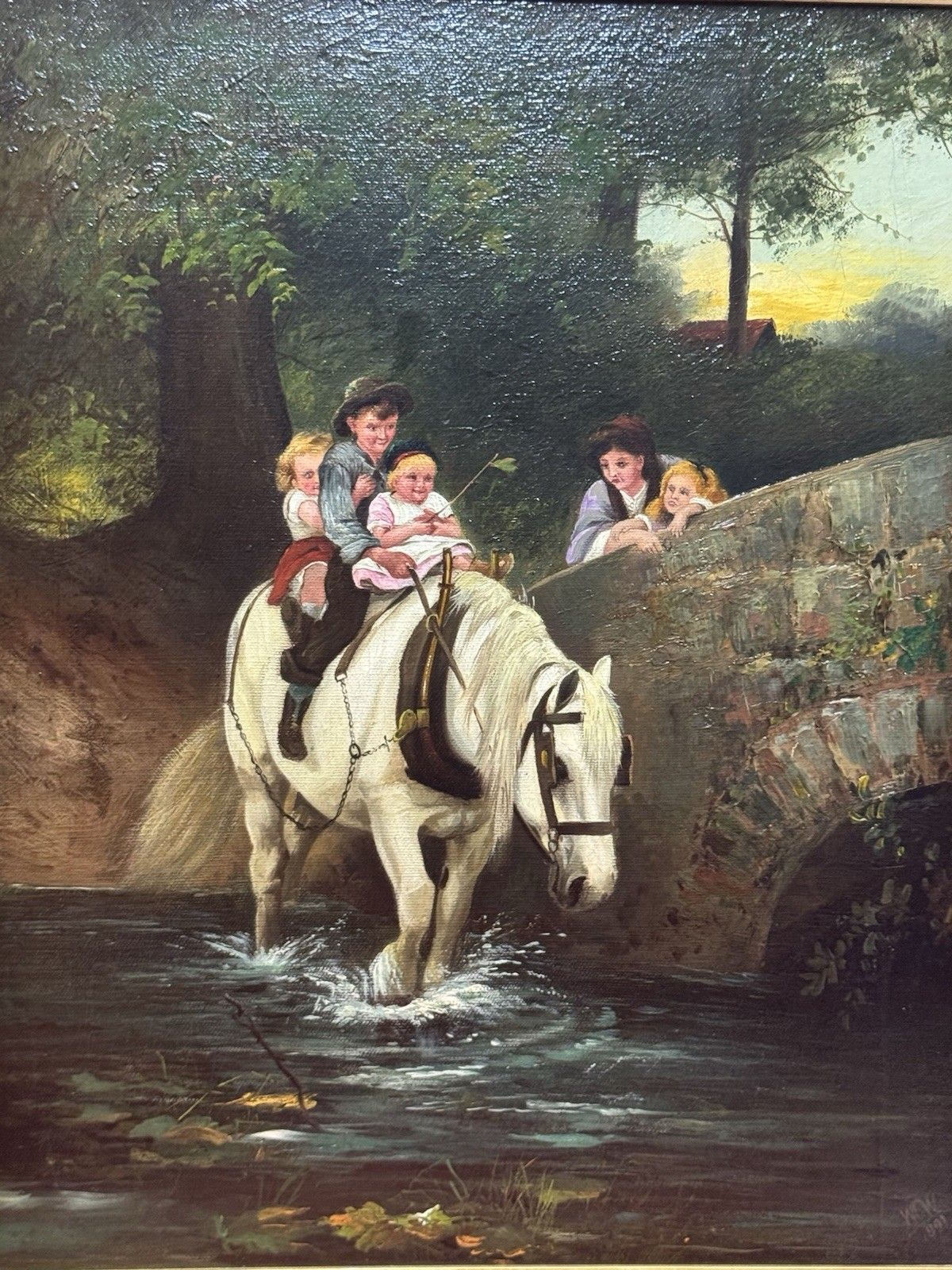 British School Oil Painting After Frederick Morgan (1847 1927) Titled ‘Steady’ photo Art
