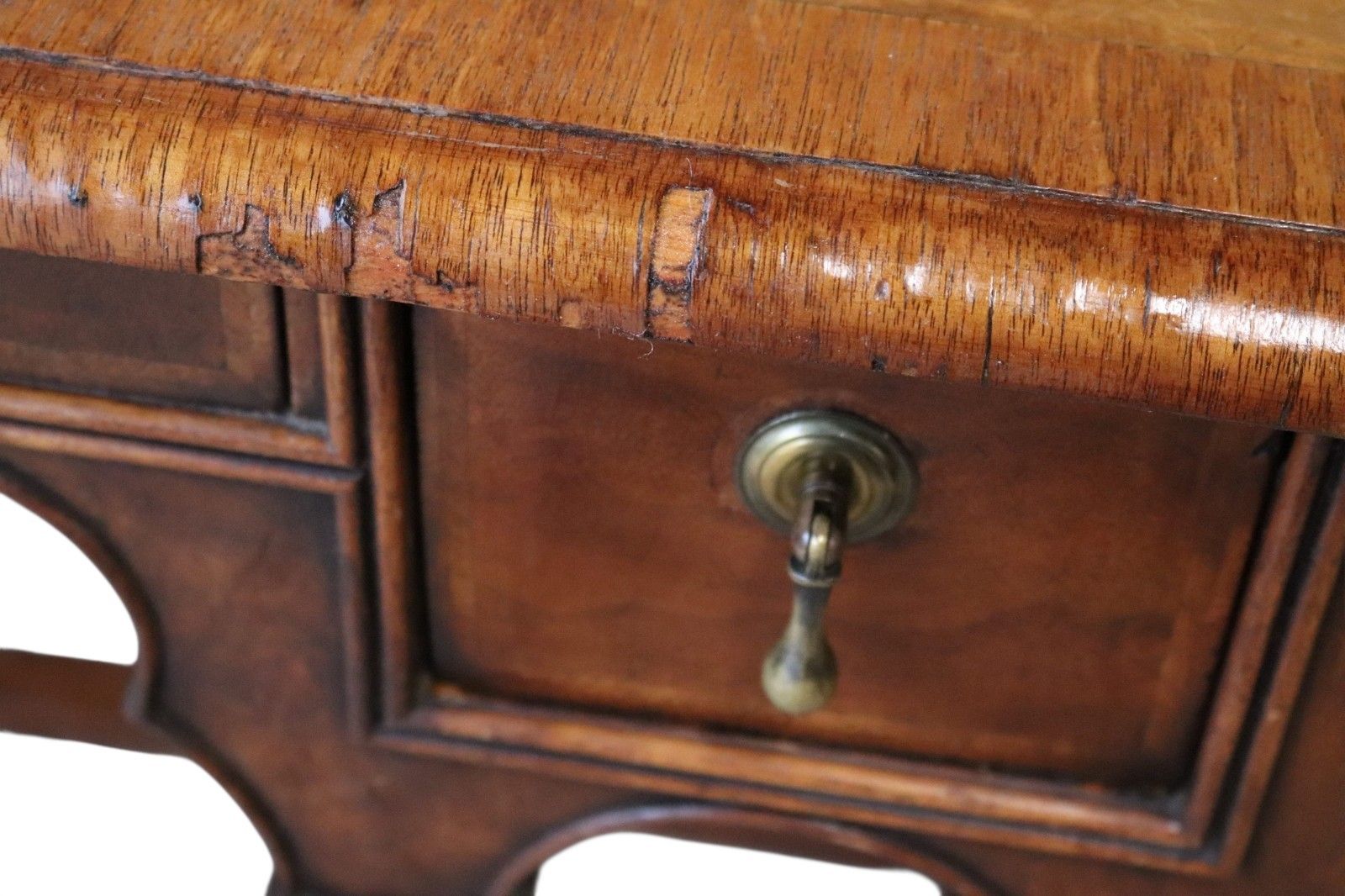 photo for sale Early 20th Century An​Tique Burr Walnut William & Mary Style Lowboy Hall Table