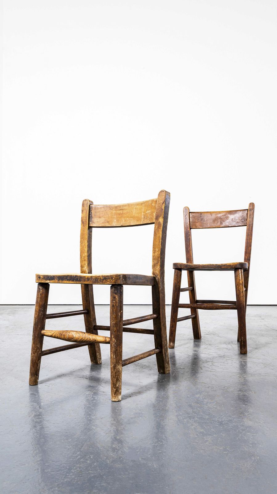 photo furniture 1940's Harlequin English Solid Children's Chapel Chairs   Set Of Four