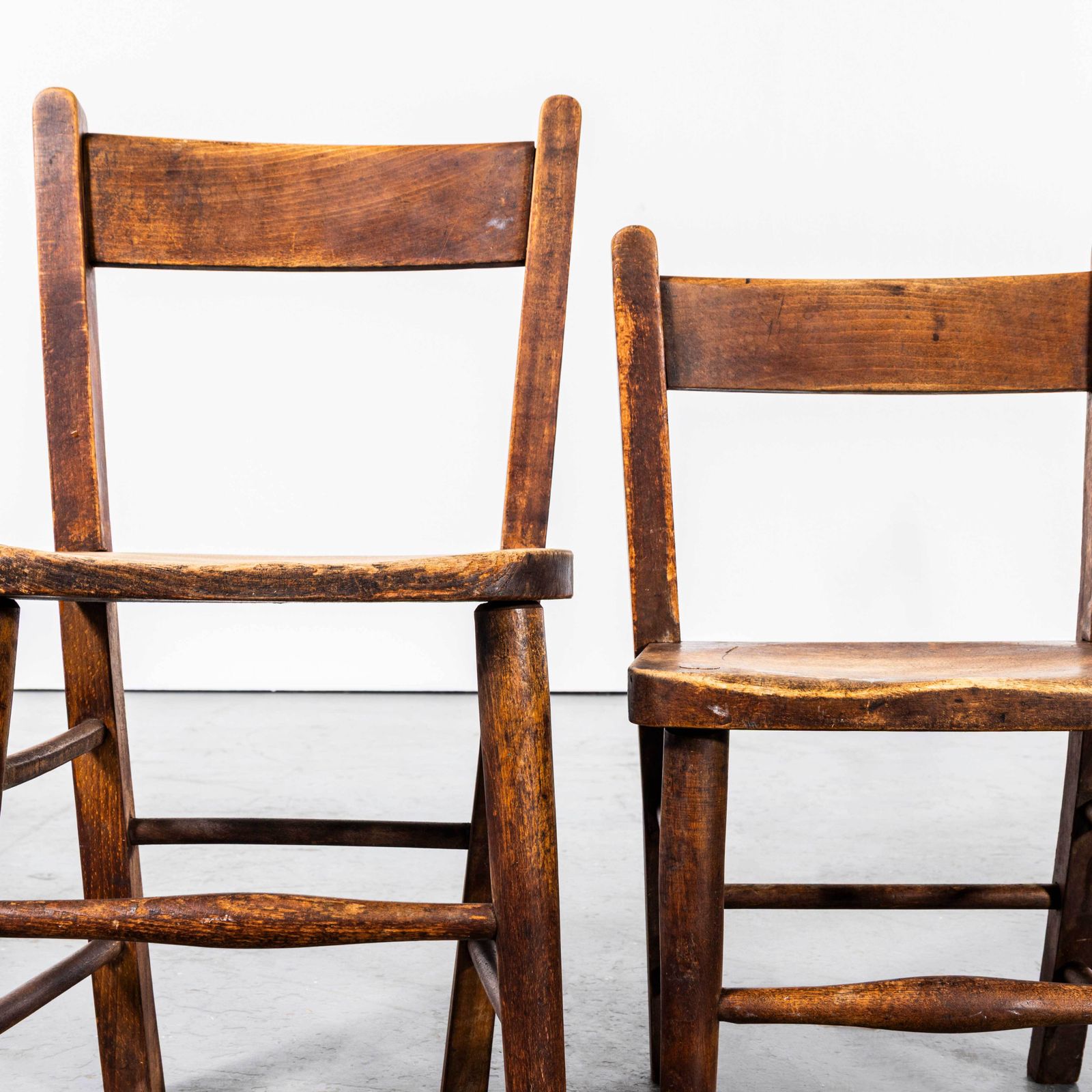 1940's Harlequin English Solid Children's Chapel Chairs   Set Of Six photo buy