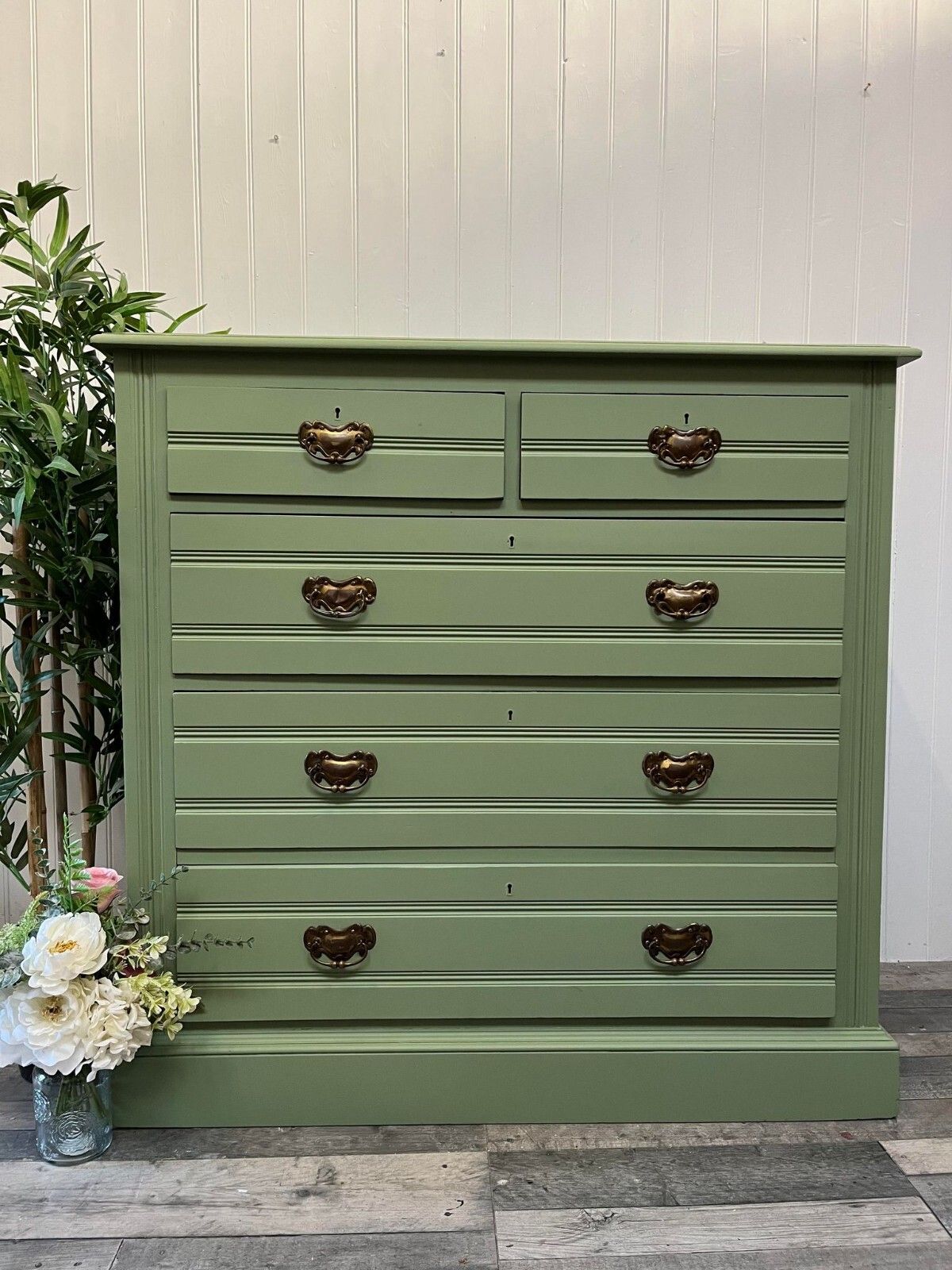 Vintage Tall Chest Of Drawers Customised Painted Furniture In Fusion And F&B photo vinterior