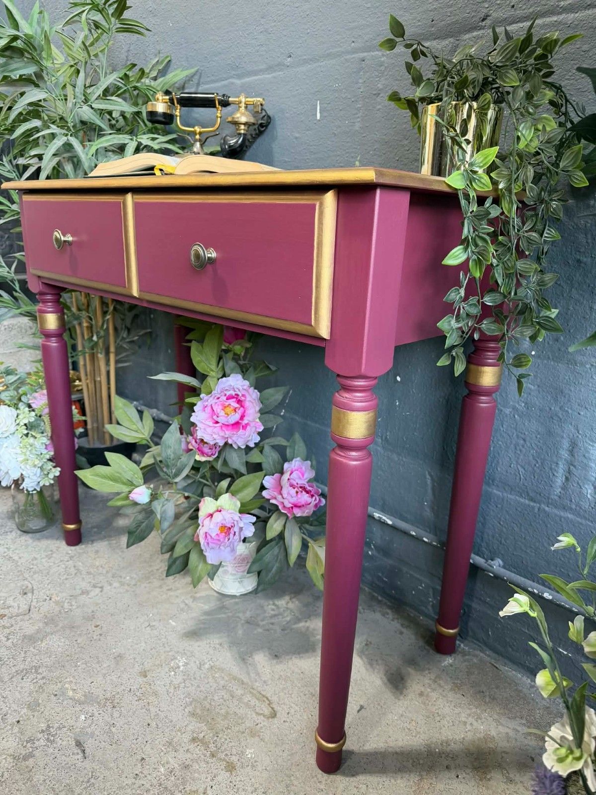 Available Now Lovely Upcycled Console/Hallway Table Painted Fusion Winchester photo for sale