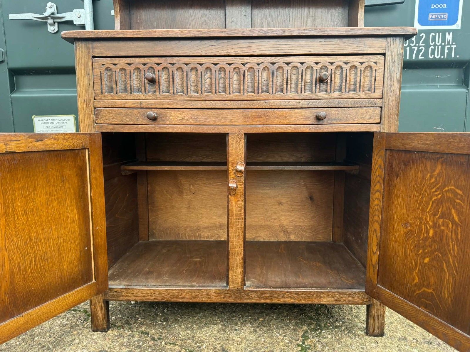 Vintage Small Welsh Dresser Plate Rack Storage Ready For Upcycling photo Furniture