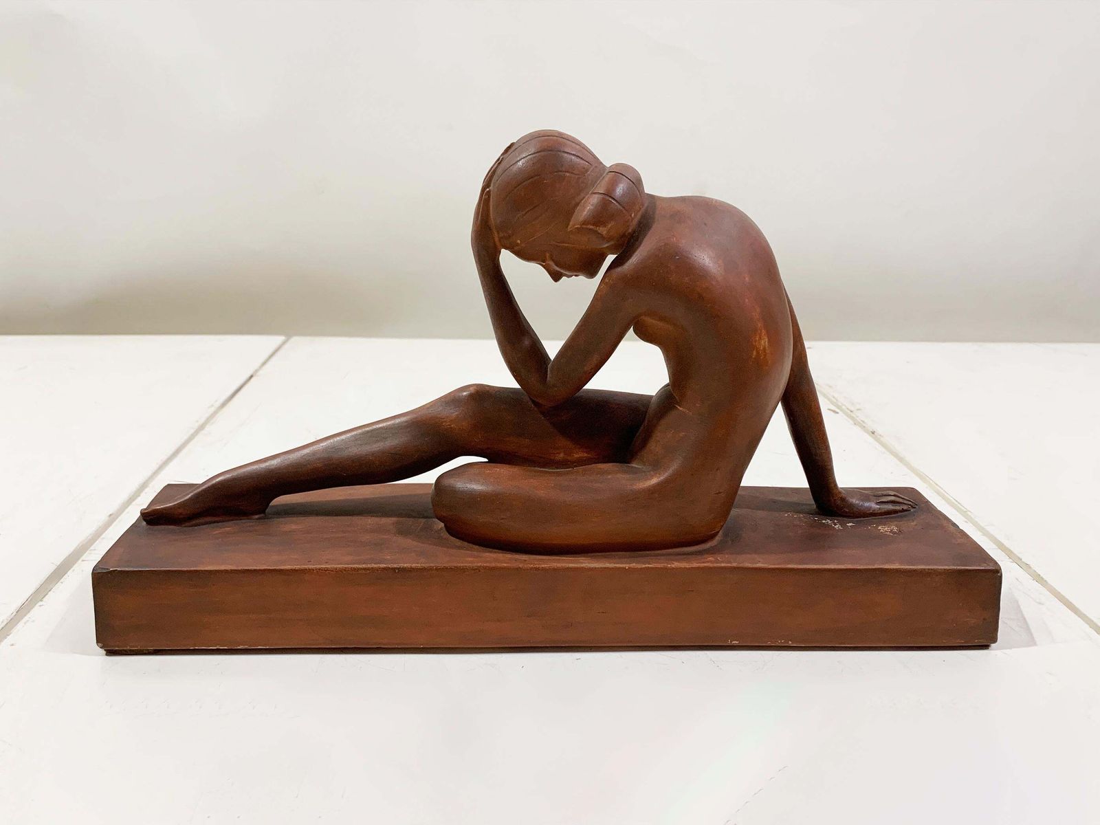 Art Deco Nude Sculpture, In Terracotta, Circa 1930s, Signed "Guero" photo for sale