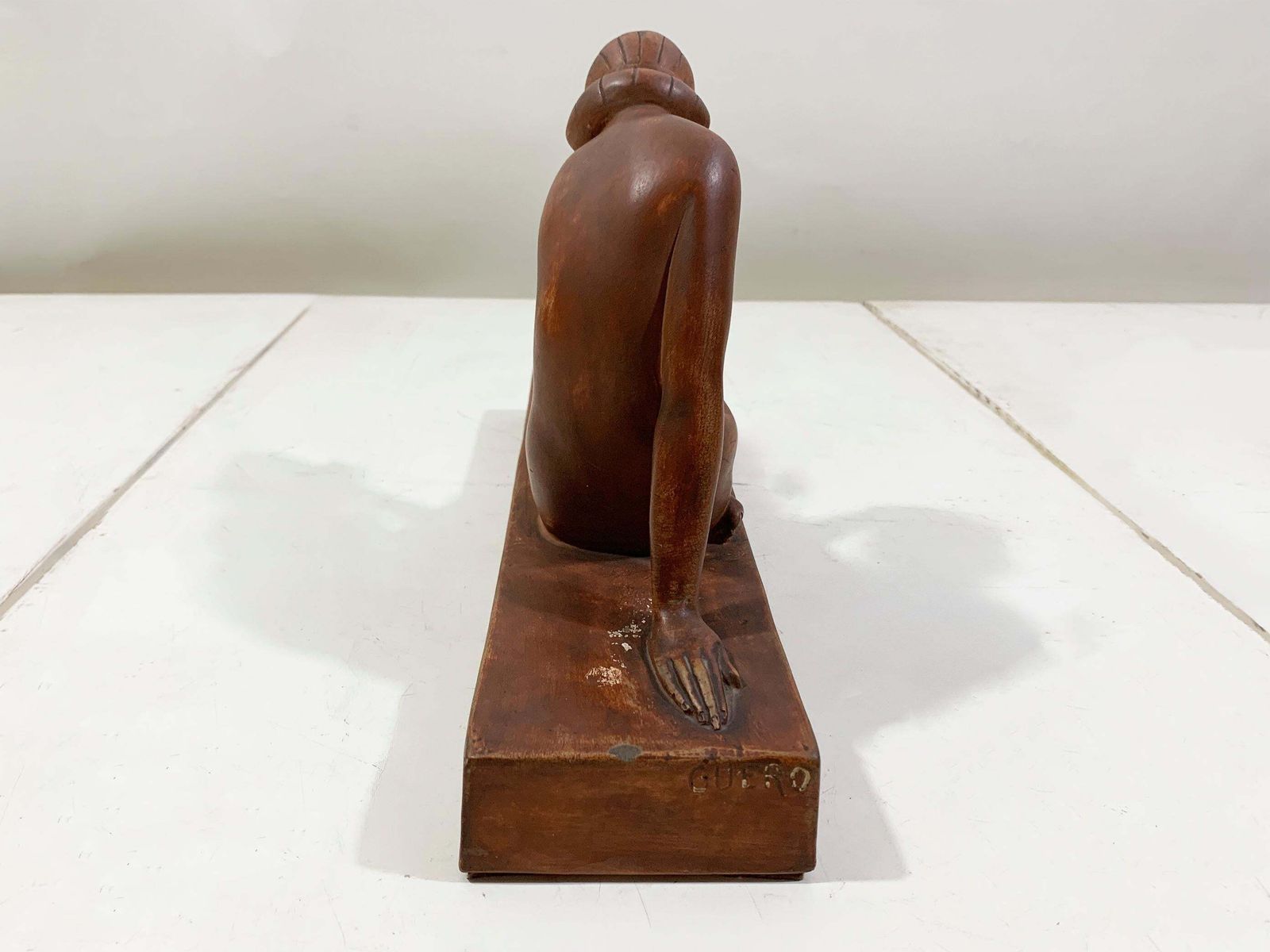 Art Deco Nude Sculpture, In Terracotta, Circa 1930s, Signed "Guero" photo Art