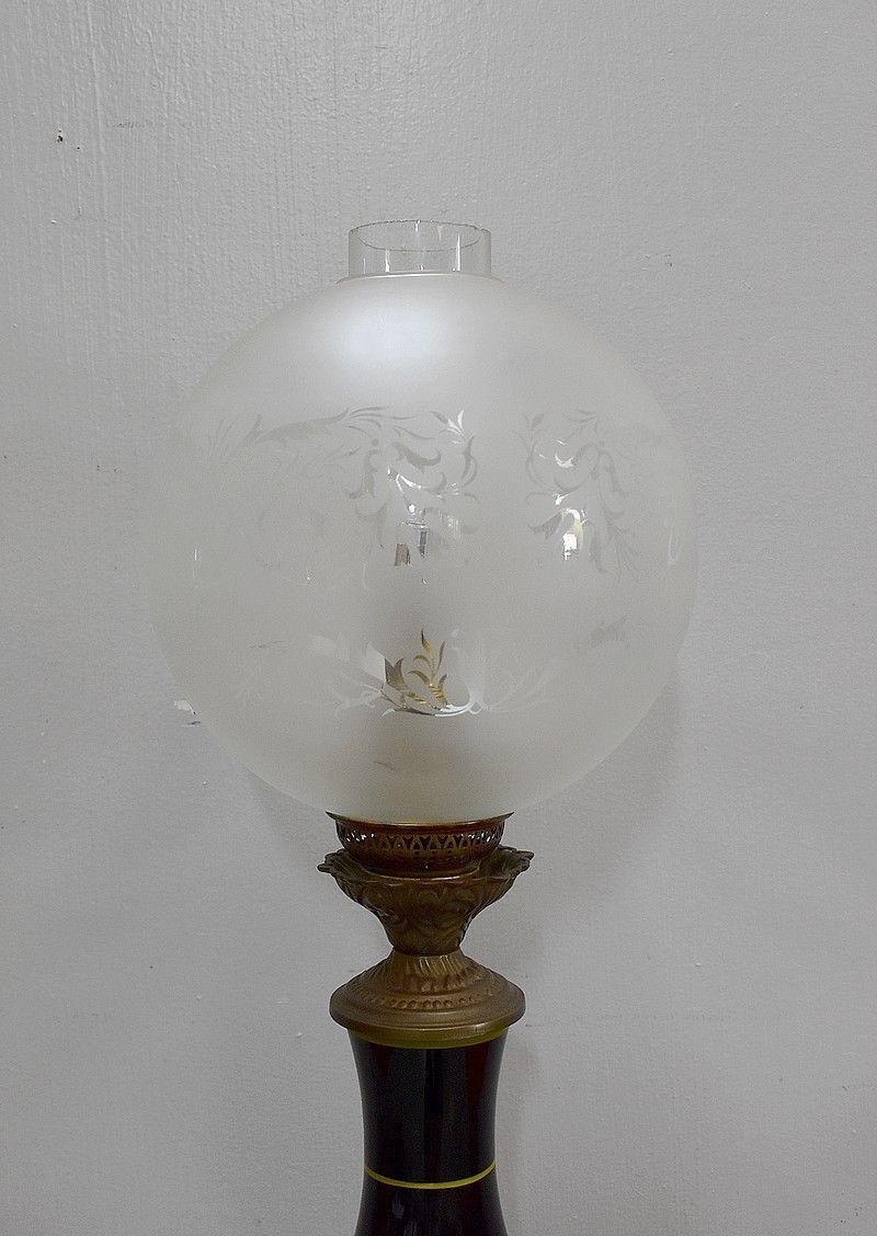 Electrified Oil Lamp, 20th Century photo furniture