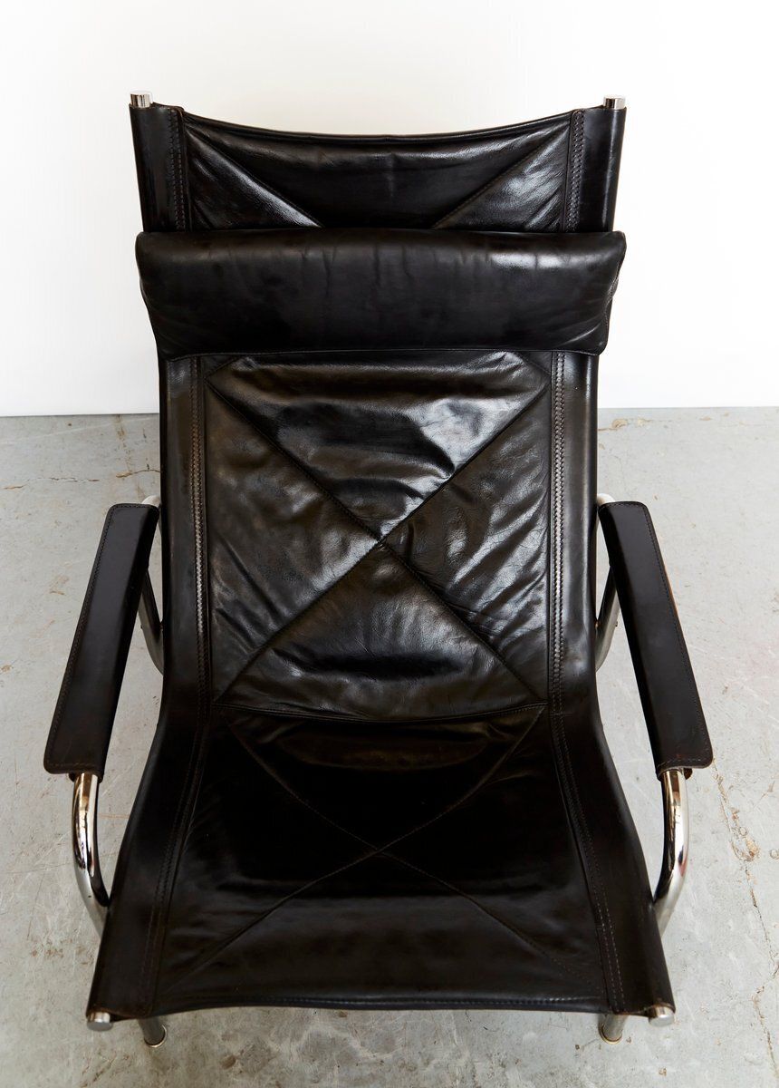 photo vintage Vintage He1106 Armchair & He1104 Footstool By Hans Eichenberger For Strässle, 1970s