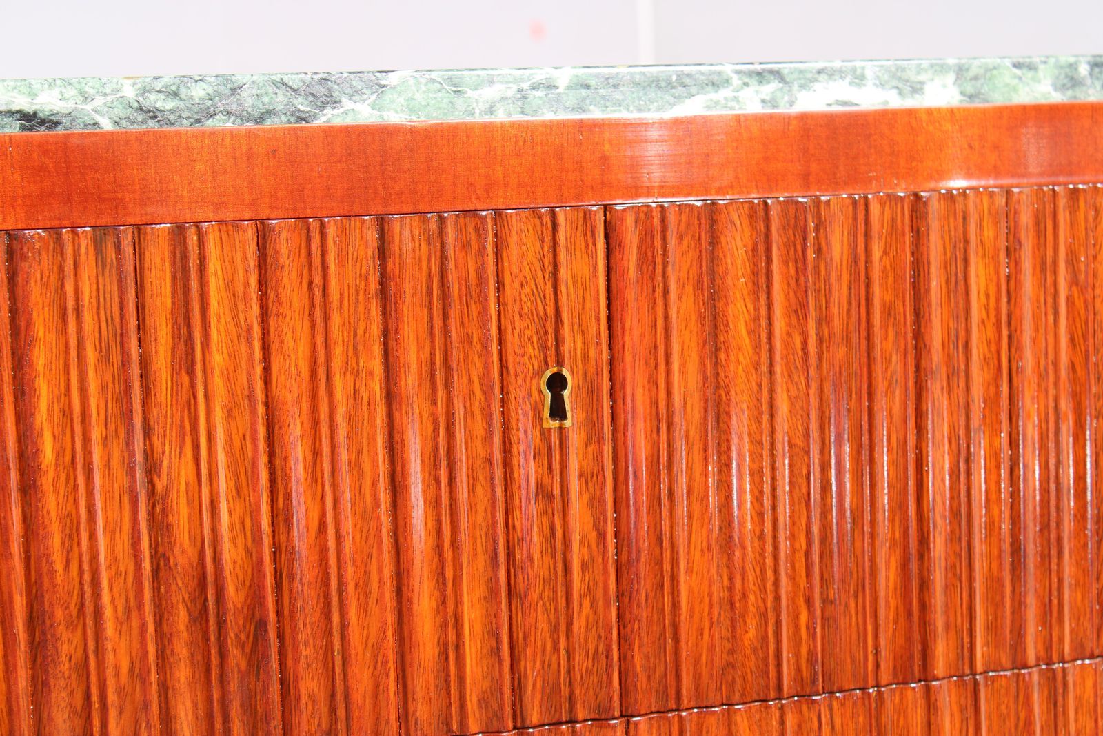 Curved Wooden Chest Of Drawers With Green Marble Of The Alps Ducrot Paolo Buffa photo Furniture