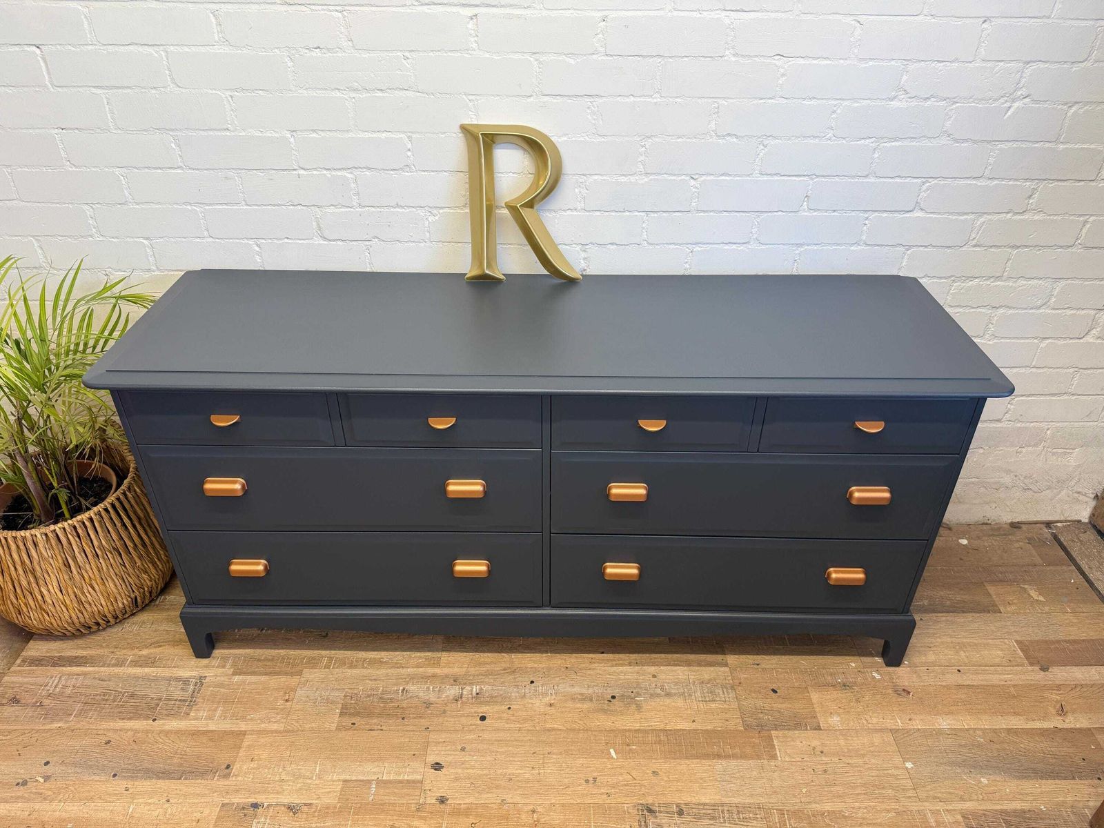 photo furniture Stag Minstrel Captains Chest Painted In After Midnight