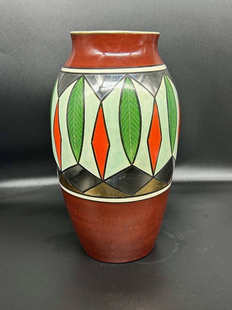 Earthenware Vase By Gustave De Bruyn For Fives   Lille, 1920s photo buy