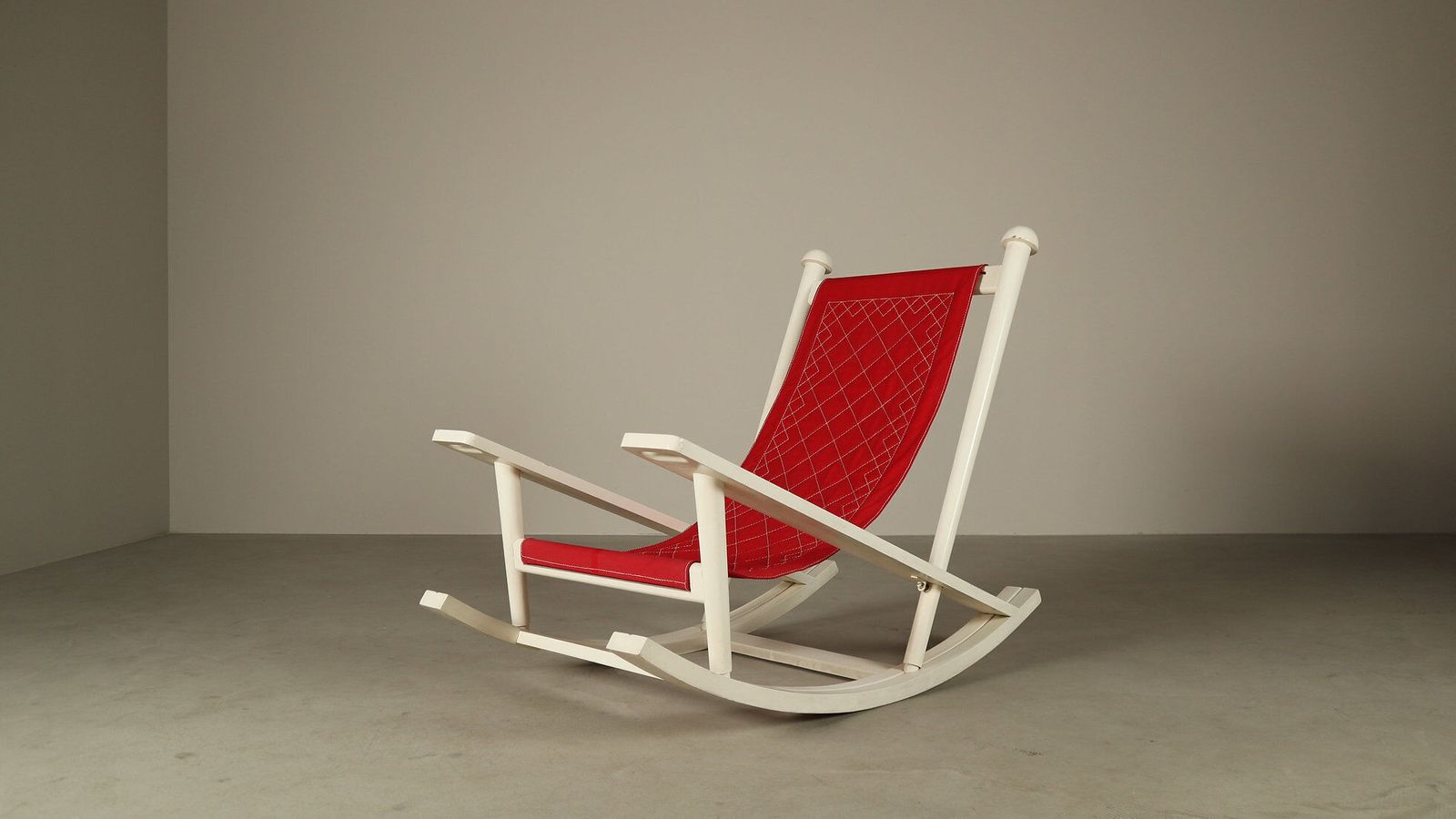 Gilles Sermadiras For Maison Et Jardin, “Deauville” Rocking Chair, France, 1950 photo furniture