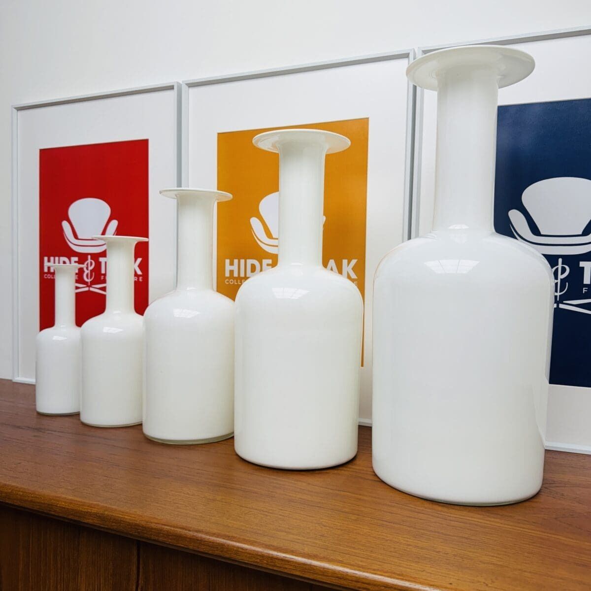 photo vinterior Danish “Floor Vase” Set By Otto Brauer For Holmegaard