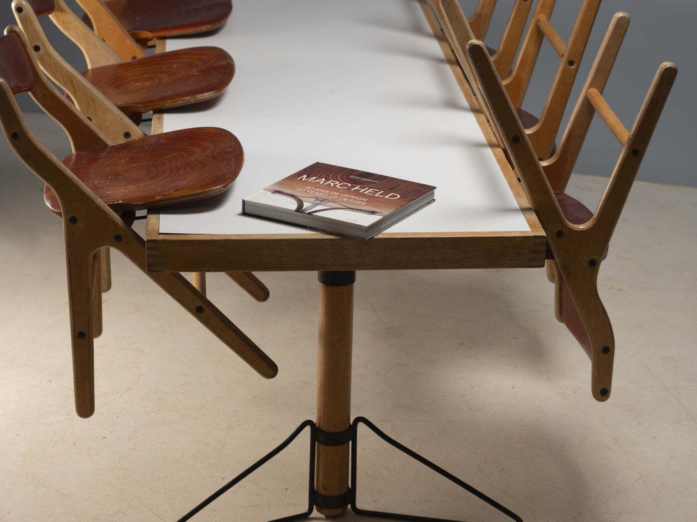 photo furniture Vergadertafel Met Stoelen, Marc Held, Jaren 1970