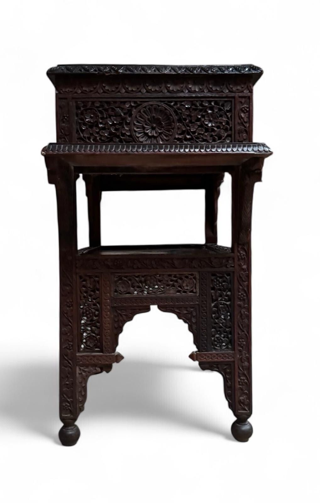 Rare Antique Carved Liberty London Centre Table Library Table Hardwood C1870s photo Furniture