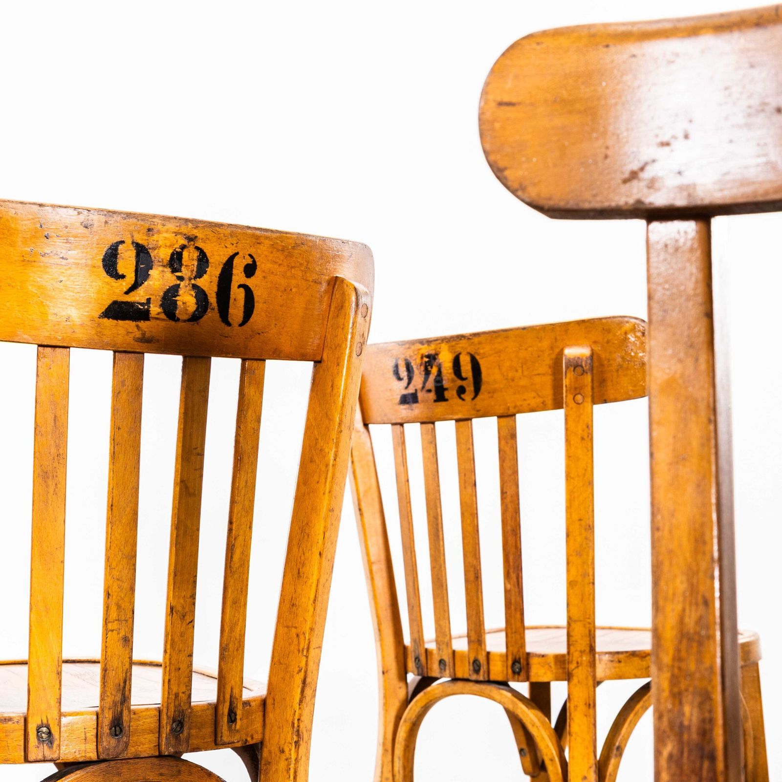 1950’s Baumann Blonde Oak Bentwood Dining Chair – Set Of Six photo for sale