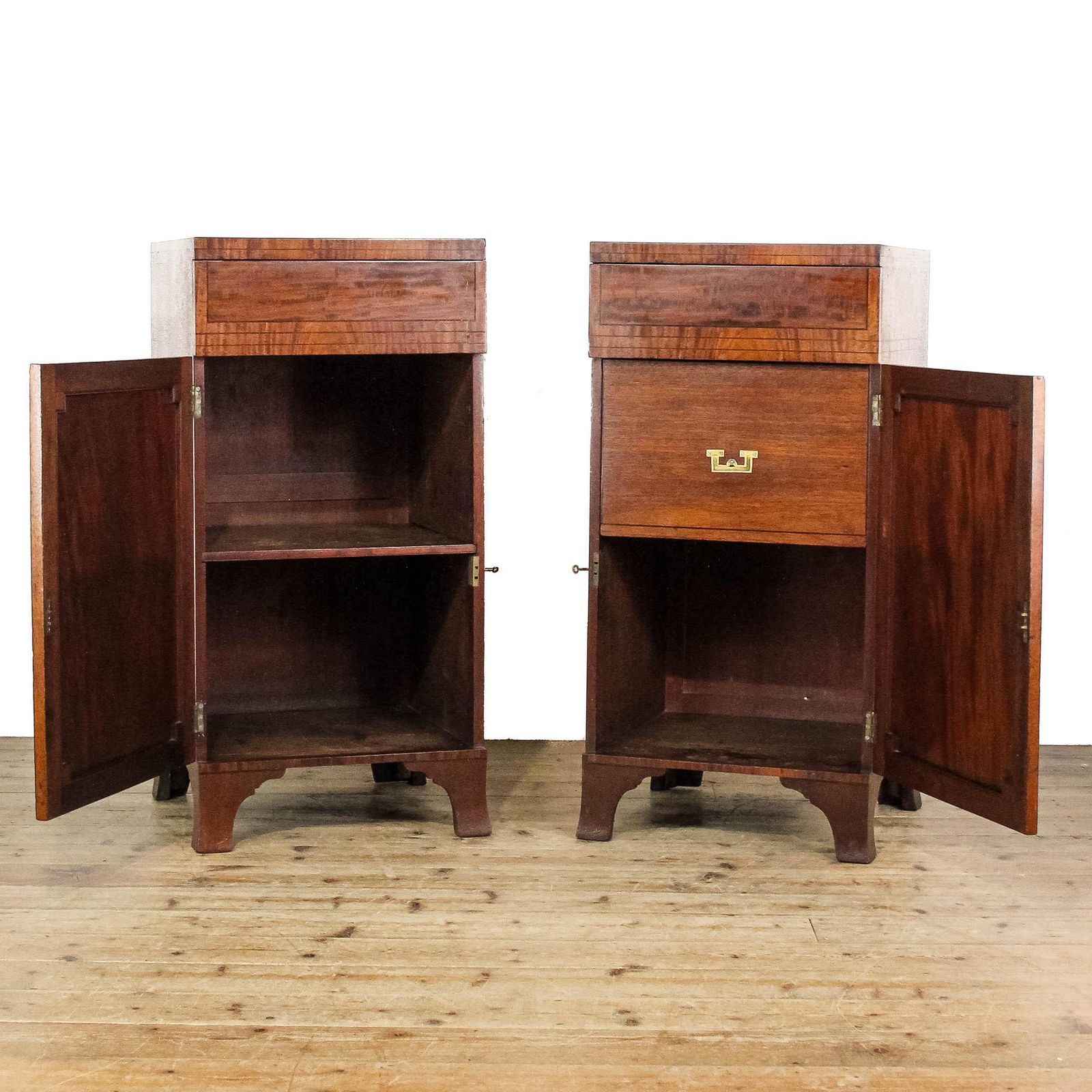 Antique Pair Of 19th Century Mahogany Side Cabinets | Antique Mahogany Cupboard | Mahogany Furniture photo for sale