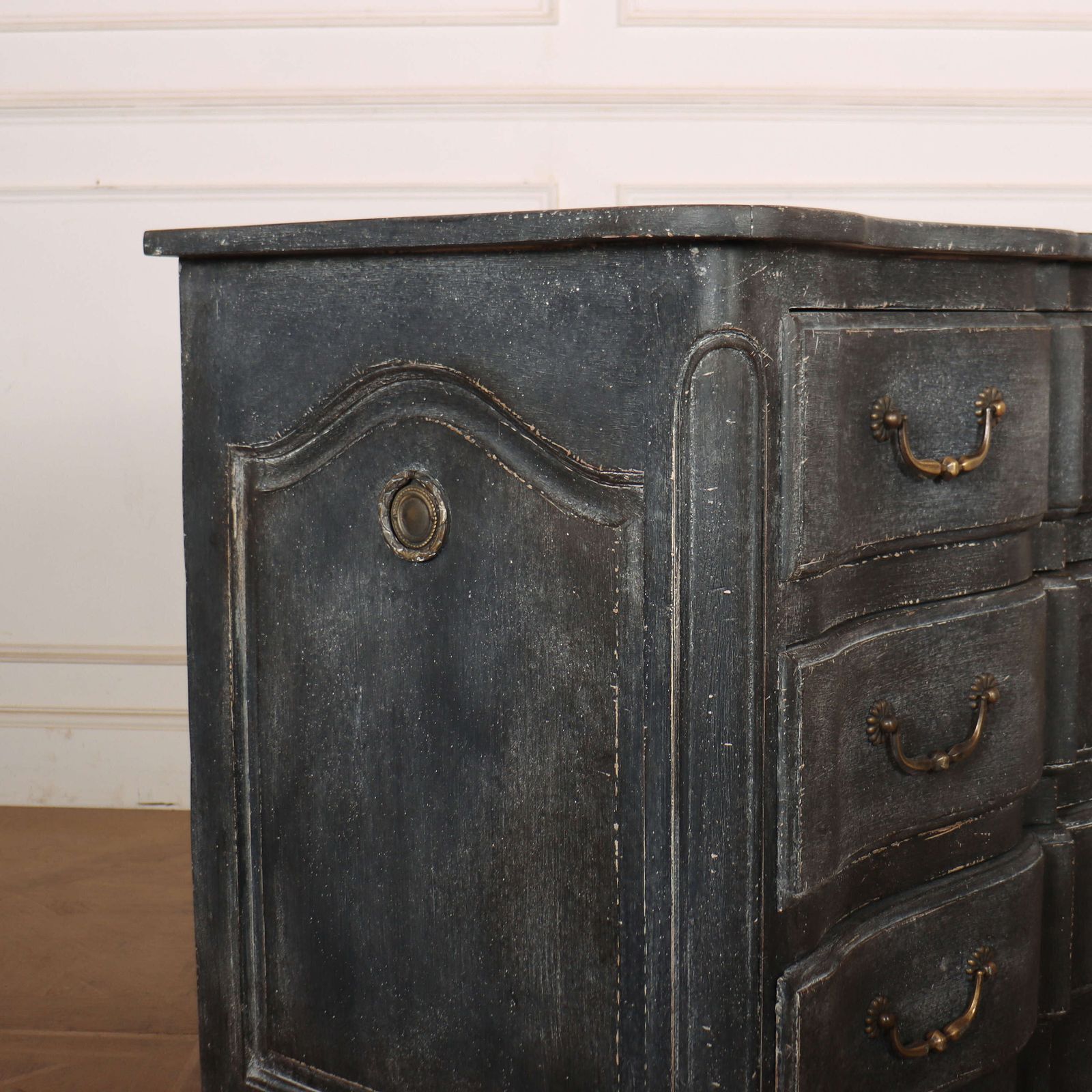 photo furniture French Painted Serpentine Commode