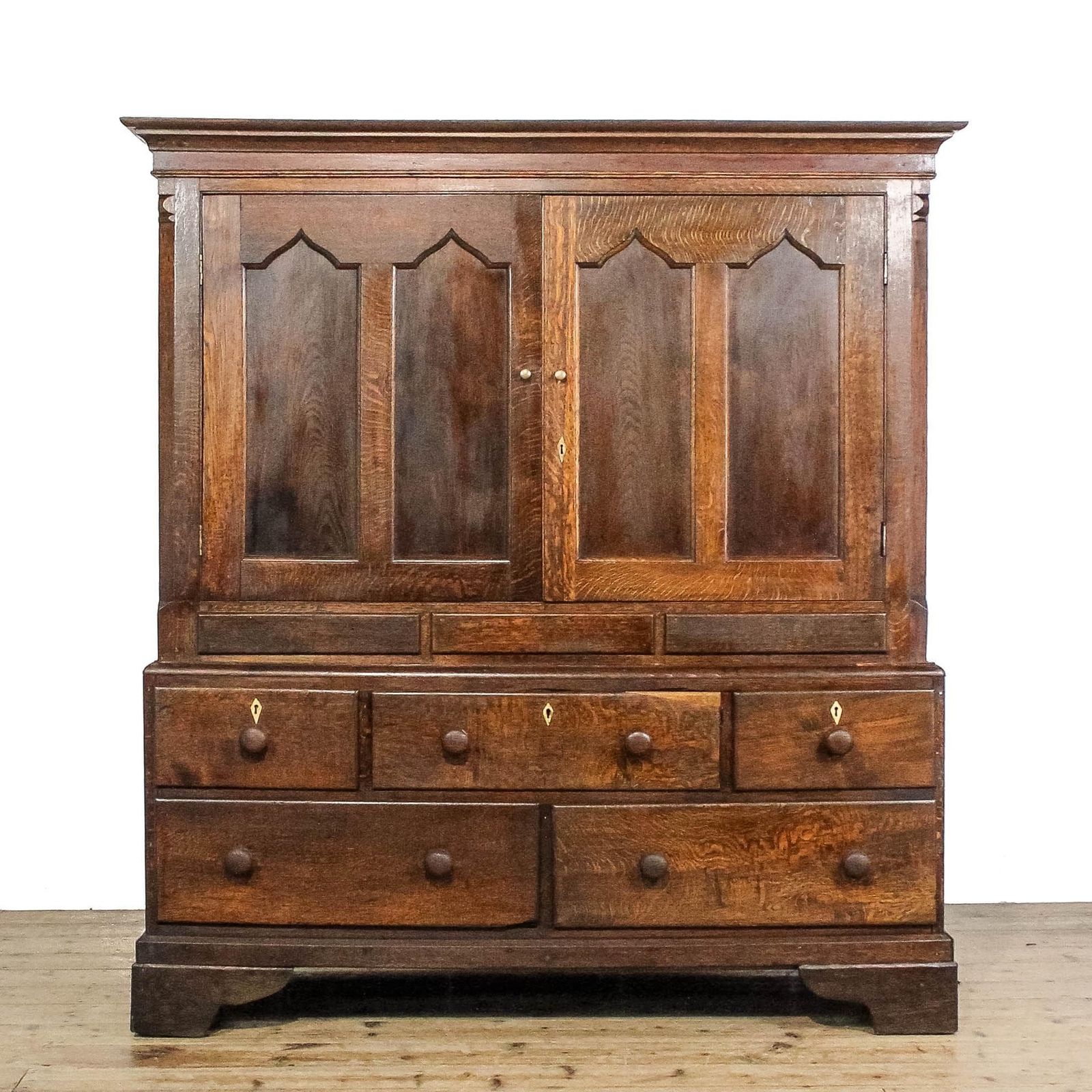 Early 19th Century Welsh Oak Low Press Cupboard | Welsh Oak Cupboard | Antique Coffer | Welsh Furniture