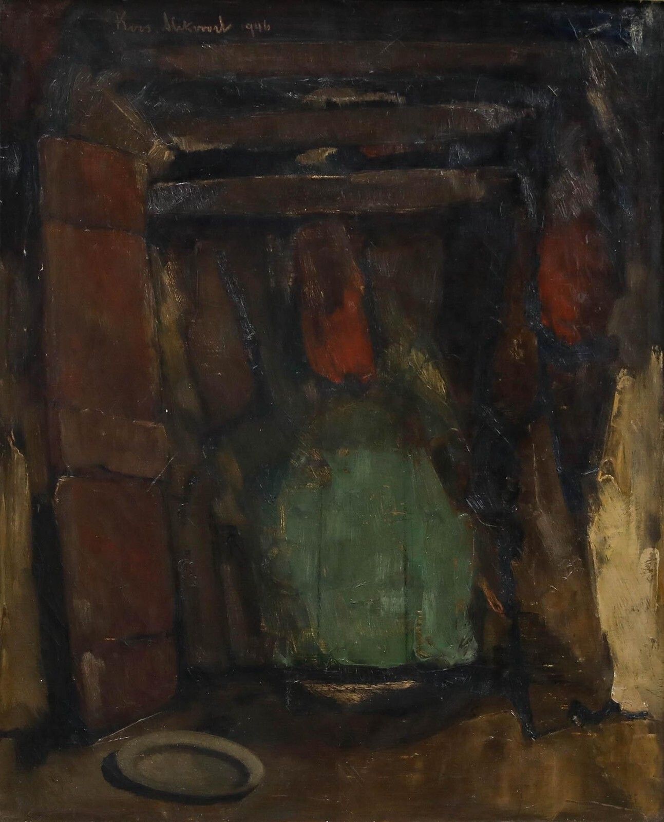 Koos Stikvoort (1891 1975) Framed Mid 20th Century Oil, The Mining Shaft photo furniture