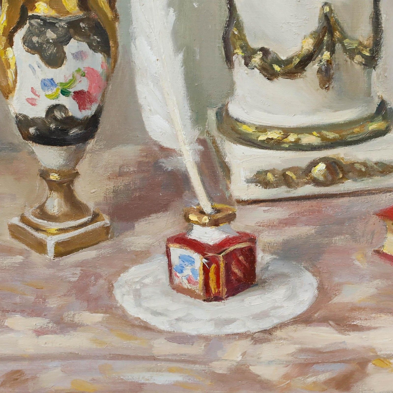 Andre Lorient 1988 Oil, L'horloge Ancienne photo 325.0