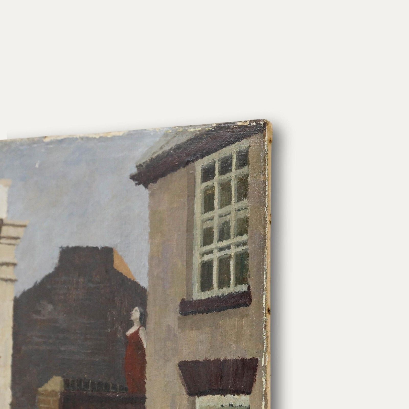 Modern British School 20th Century Oil English Street Scene photo vinterior