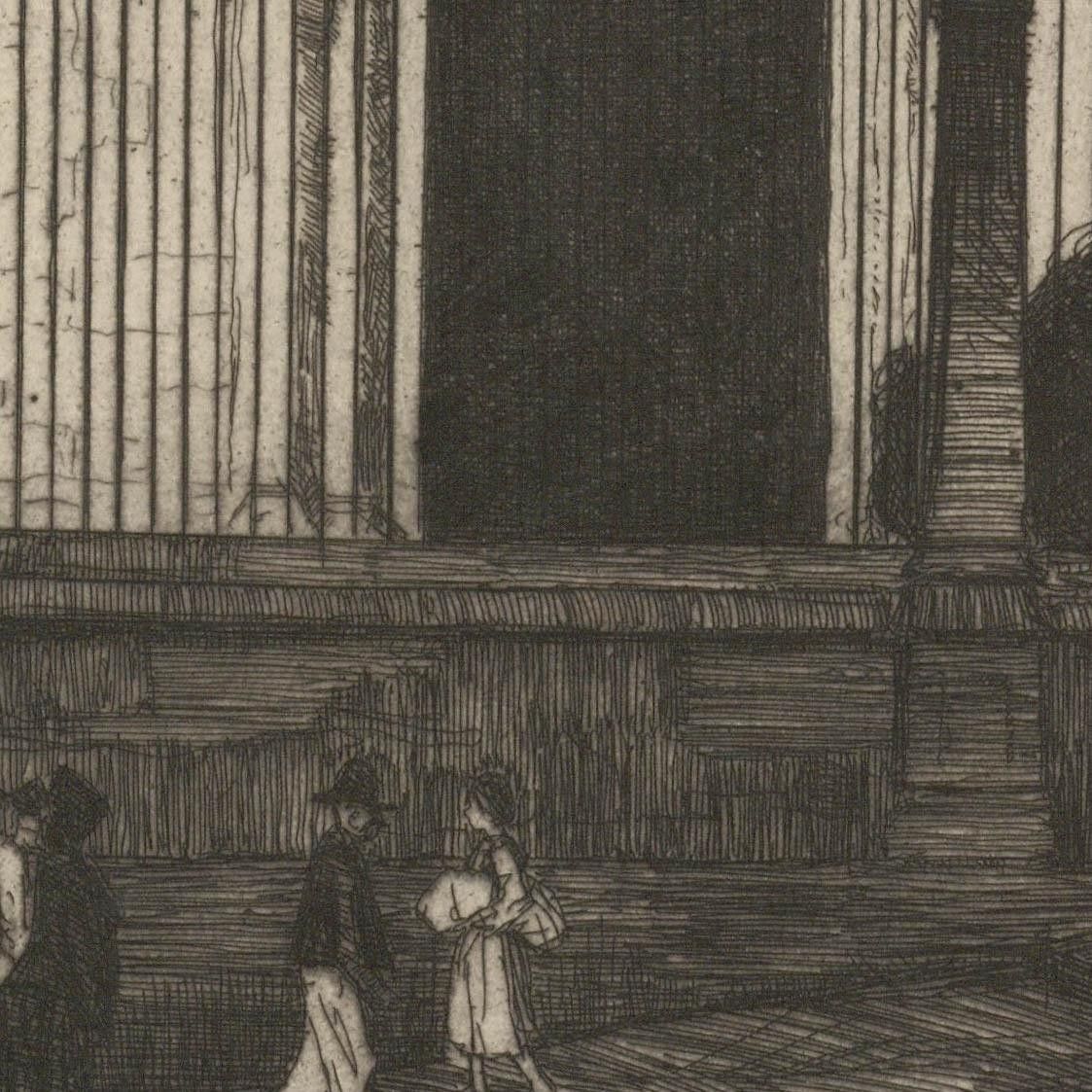 William Strang Ra (1859 1921) 1913 Etching, Doorway Of Santa Cruz, Toledo photo for sale