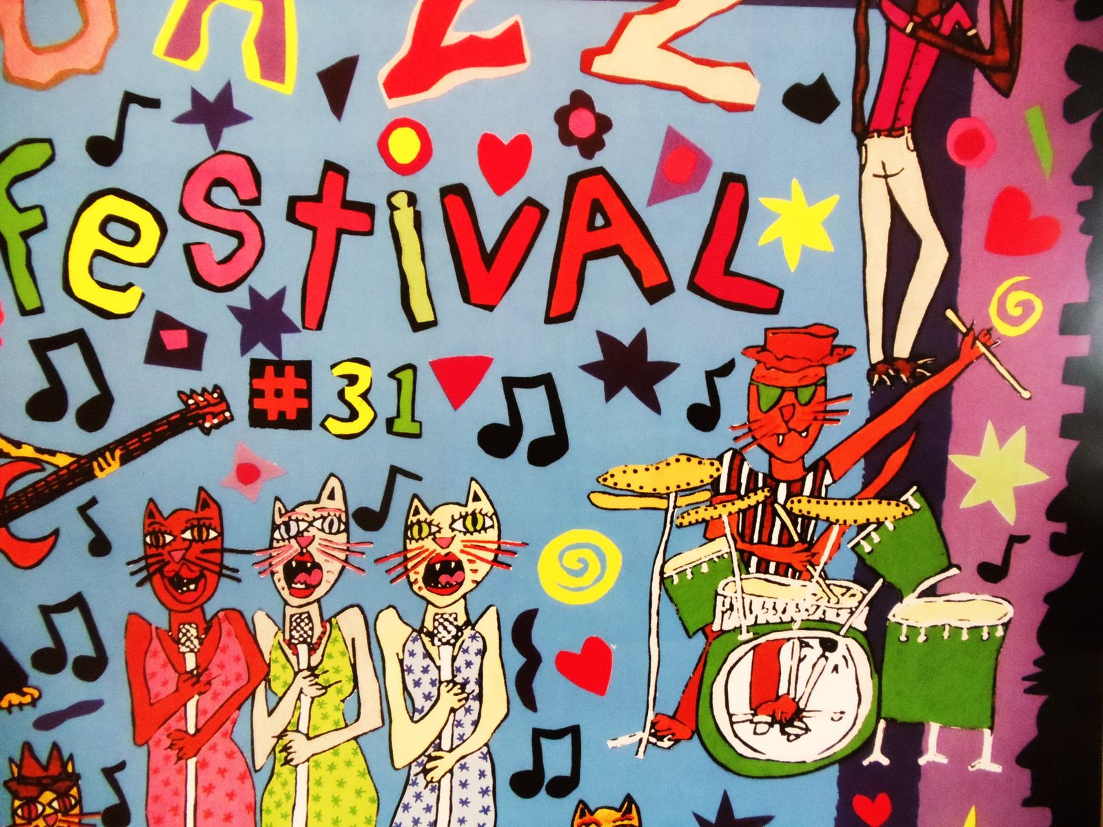 Montreux Jazz Festival Poster By James Rizzi 1997 Switzerland, Authorised Print Original And Very Sought After..... photo furniture