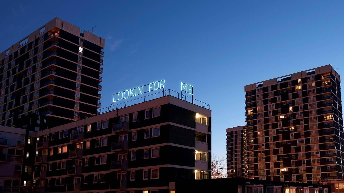 Samuel Hicks Looking For Me   Words From Konichiwa By Skepta. De Beauvoir Estate, London 2007