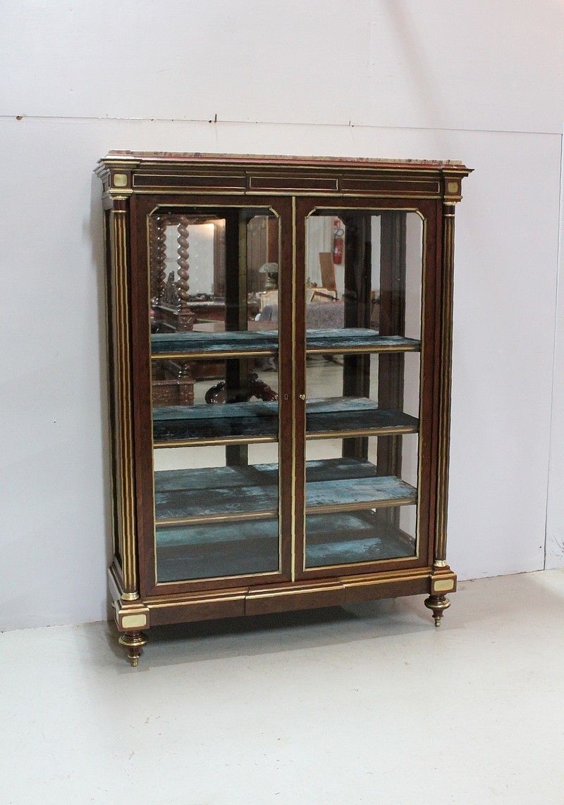 Vitrine 3 Faces Louis XVI, 19th Century