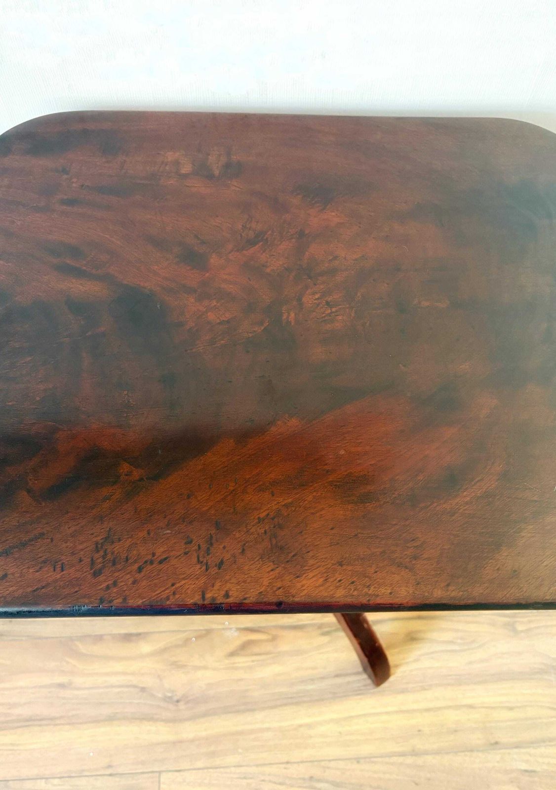 Antique Regency Mahogany Tri Leg Tilt Top Side/Occasional Table photo Furniture