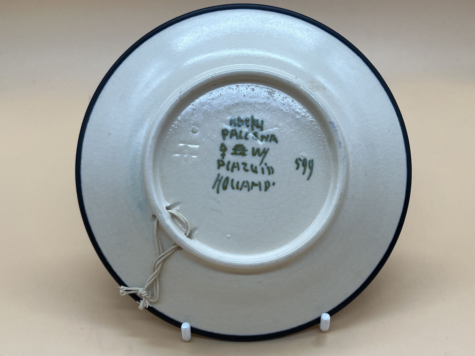 Pzh Zuid Pottery Holland Gouda Art Deco Hand Painted Small Vase And Wall Plaque. 599 & 993. photo 65.0