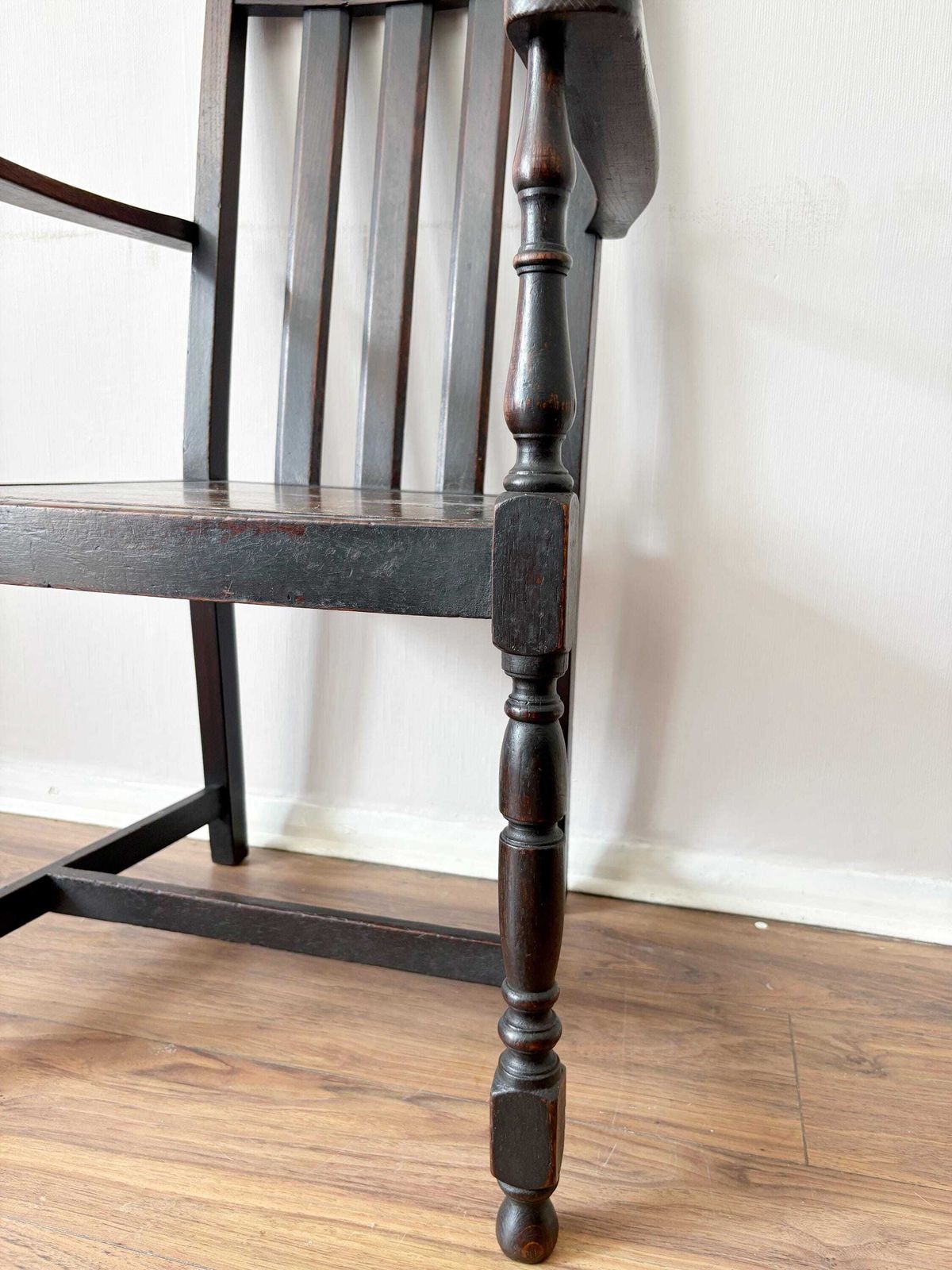 Antique C1910 Mahogany Hall Seat/Bedroom Fireside Chair photo 125.0