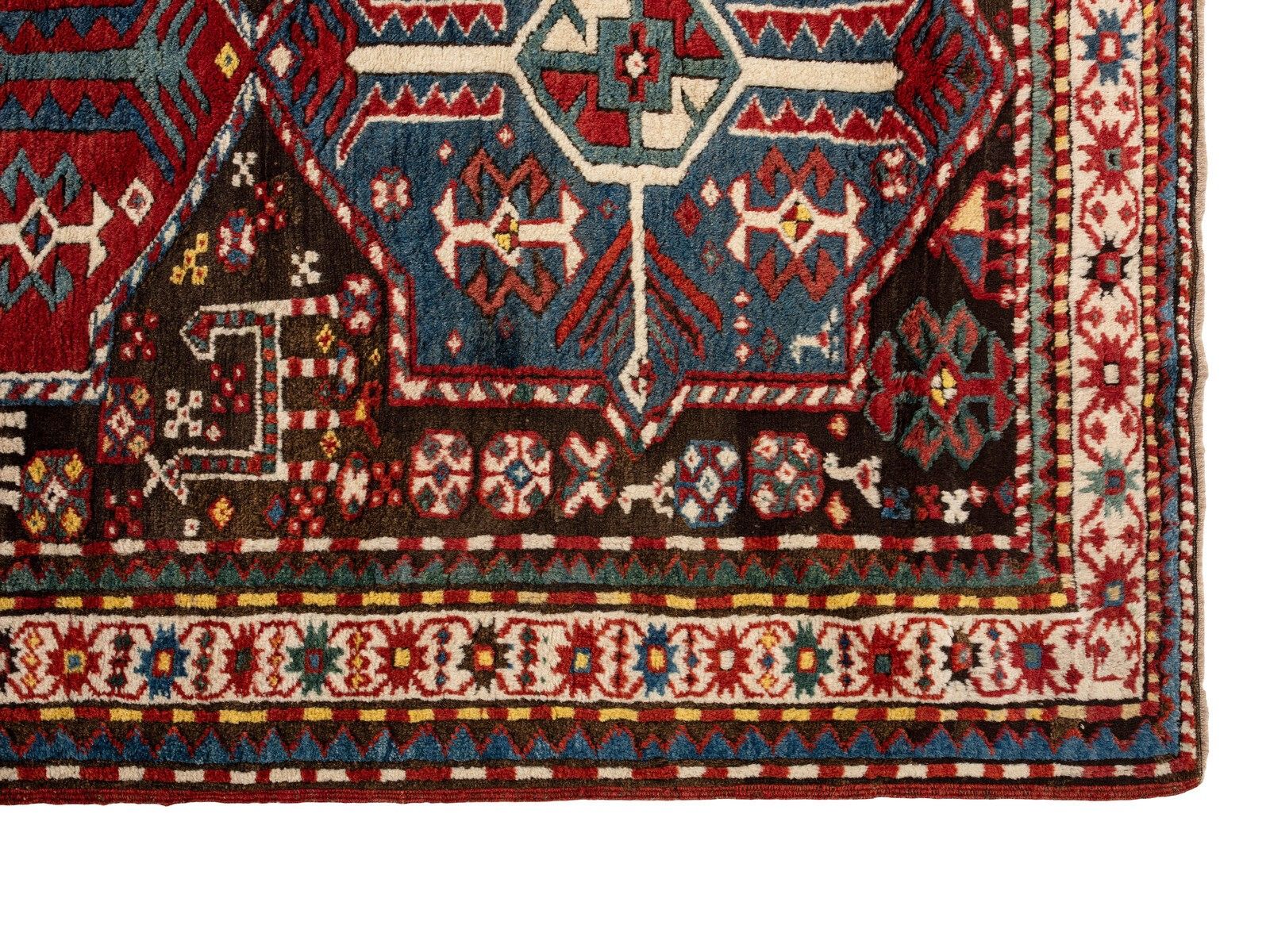 4x7.7 Ft Antique Karabagh Rug, South Caucasus, Late 19th Century photo for sale