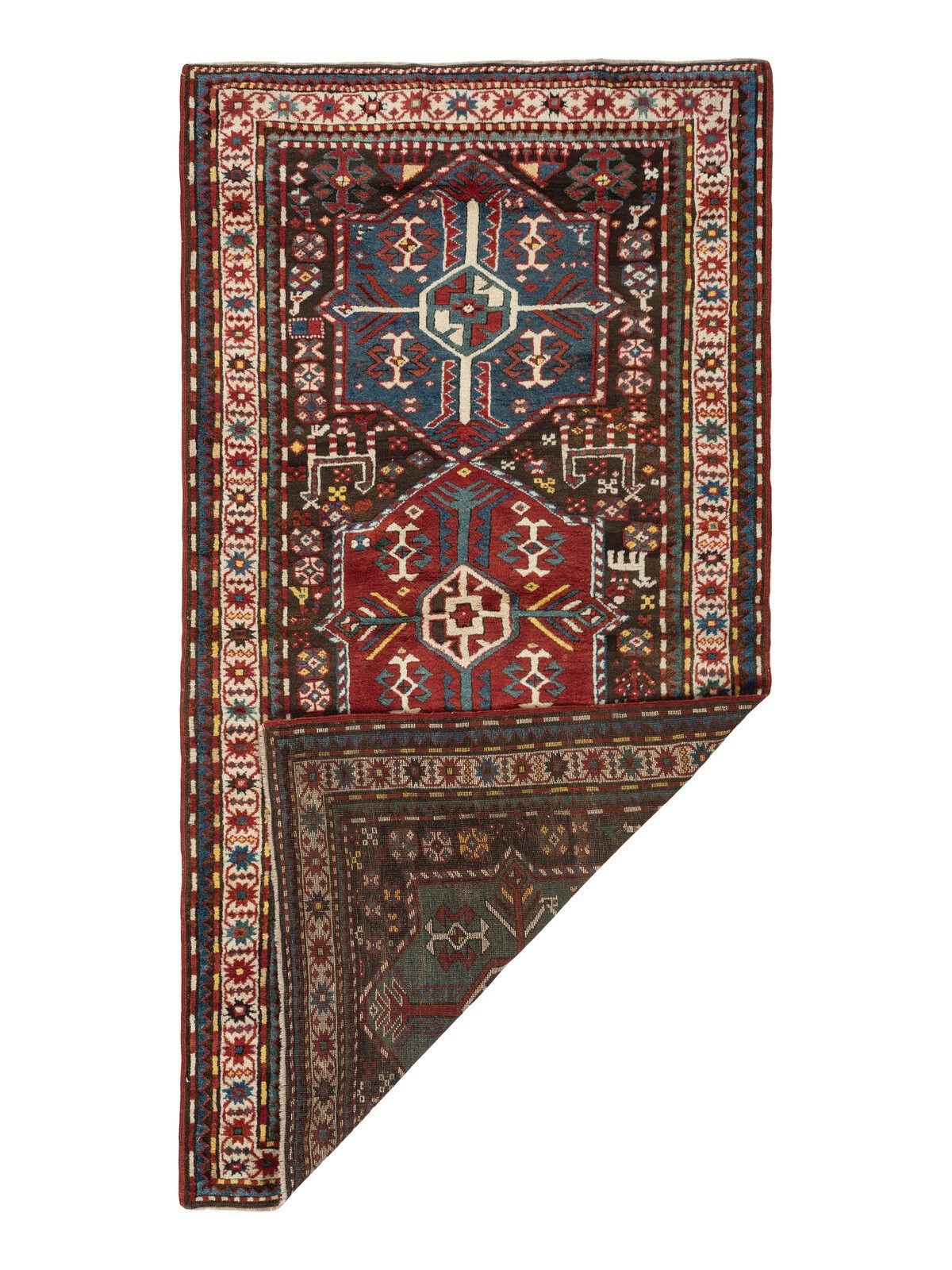 4x7.7 Ft Antique Karabagh Rug, South Caucasus, Late 19th Century photo Textiles