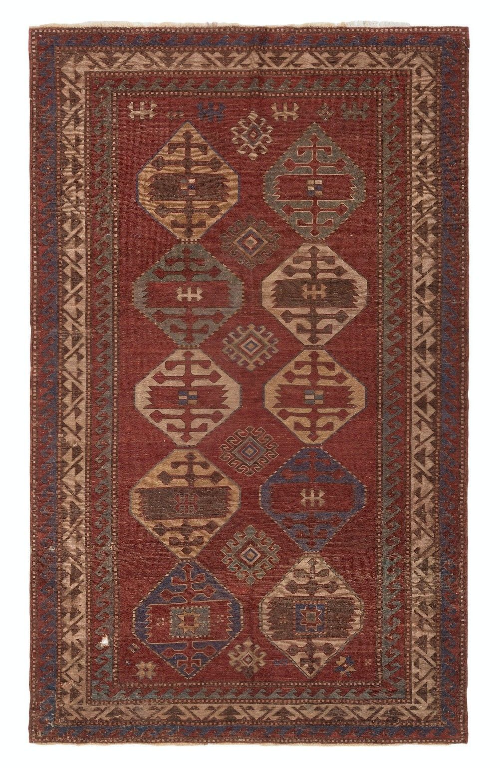4.8x8 Ft Antique Borchalo Kazak Rug, South Caucasus, Late 19th Century photo furniture