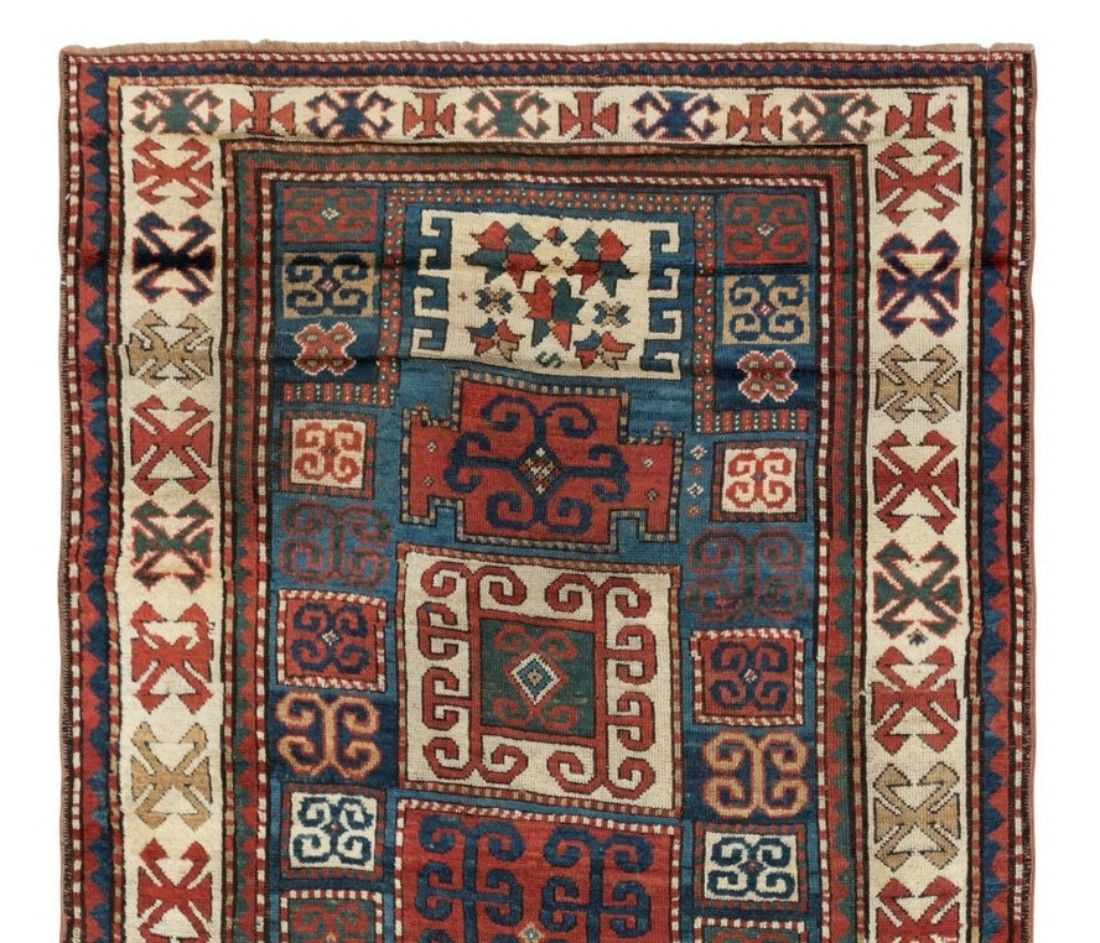 4.4x7.7 Ft Antique Karatchoph (Karachov) Kazak Rug, Ca 1880, South Caucasus photo furniture