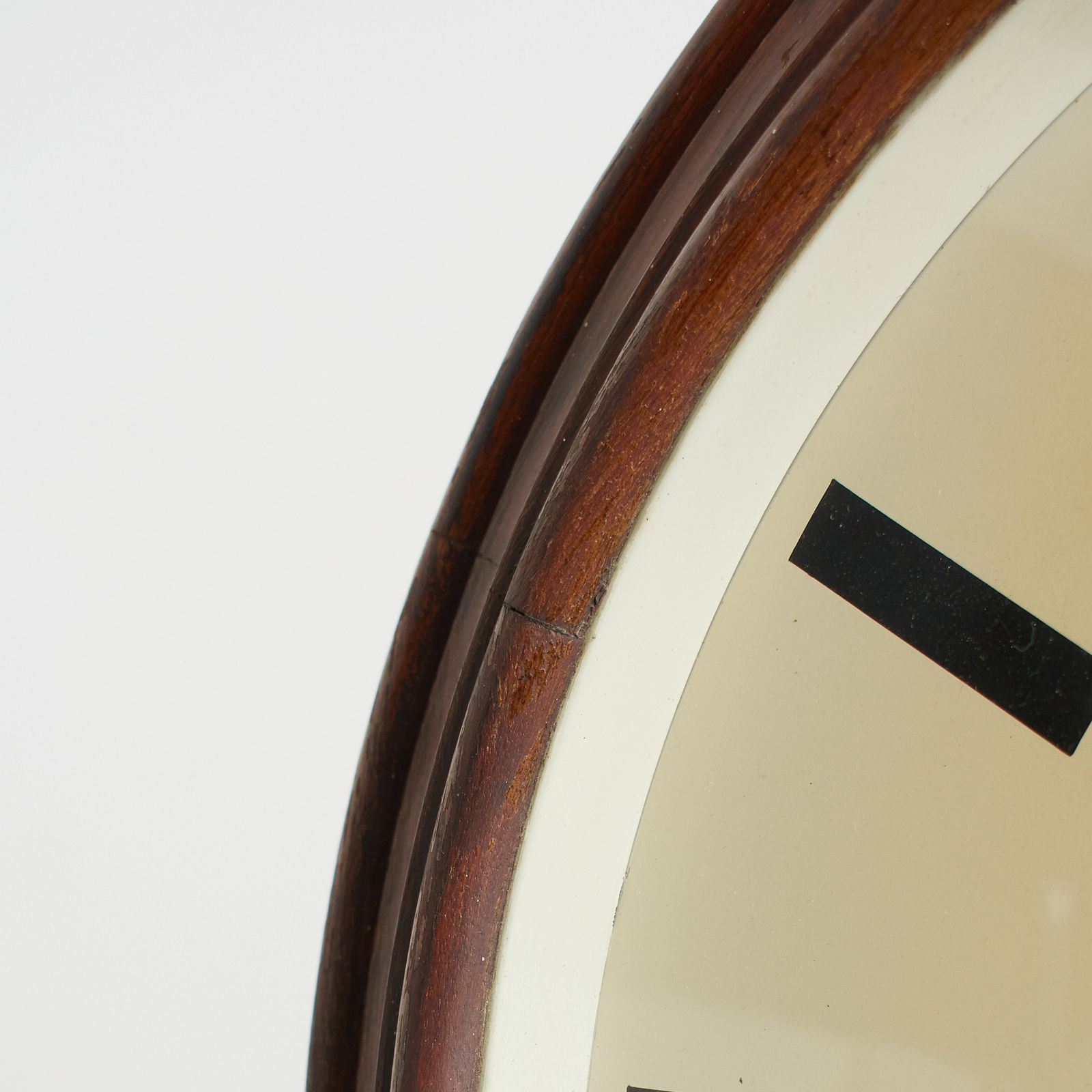 Large Antique Wooden Gents Of Leicester Station Wall Clock – B photo buy