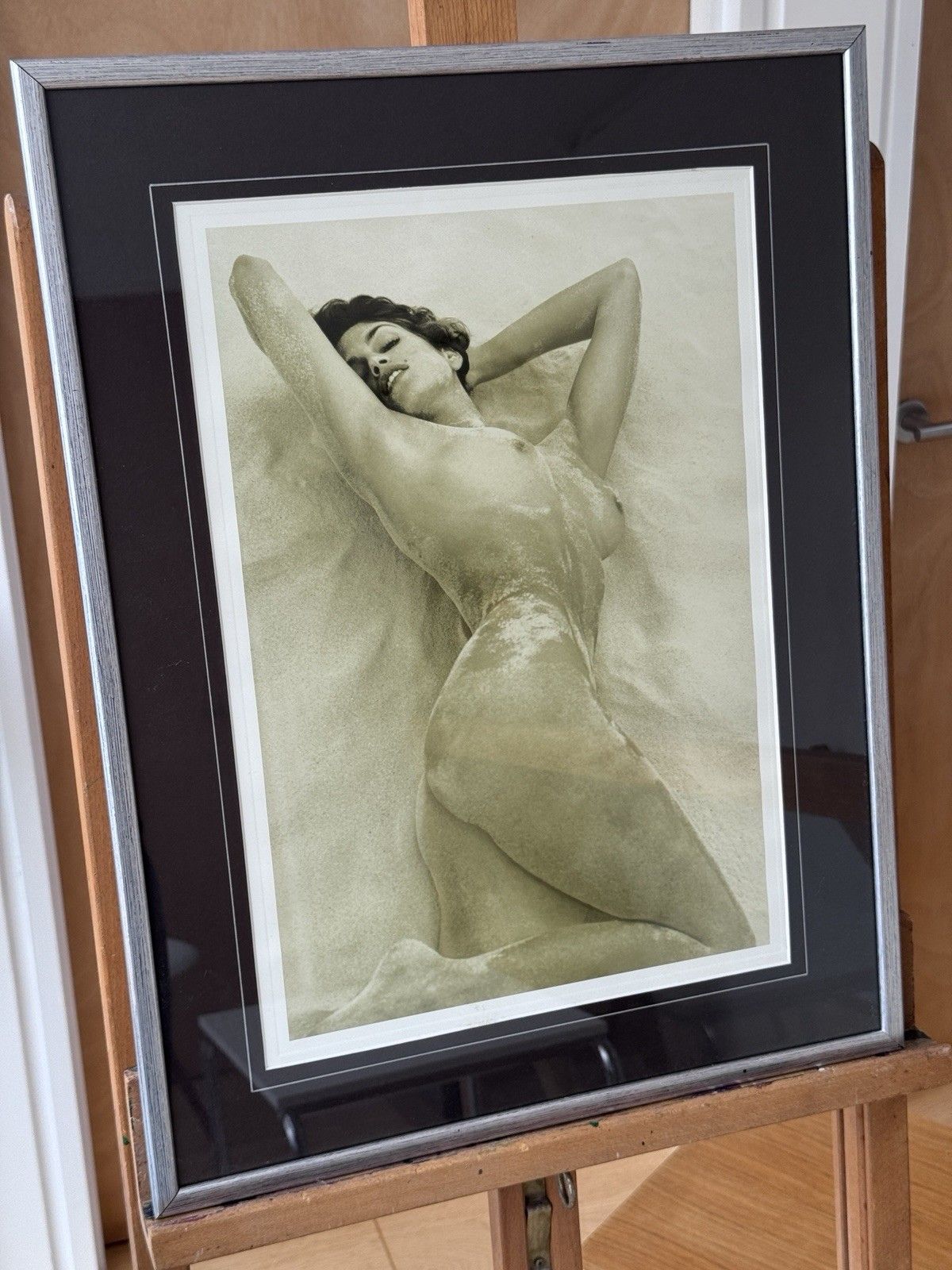 Cindy Crawford Nude, 1994 Pirelli Calendar Print, Photographed By Herb Ritts photo vinterior