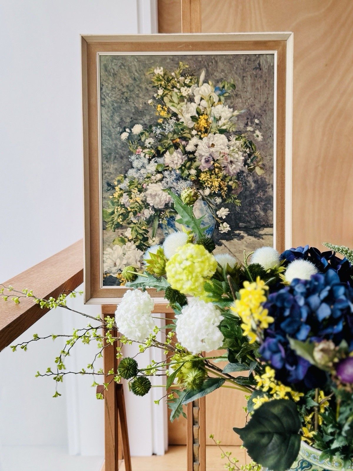 Mid Century Framed Print "Spring Bouquet" By Pierre Auguste Renoir C1940s photo vintage