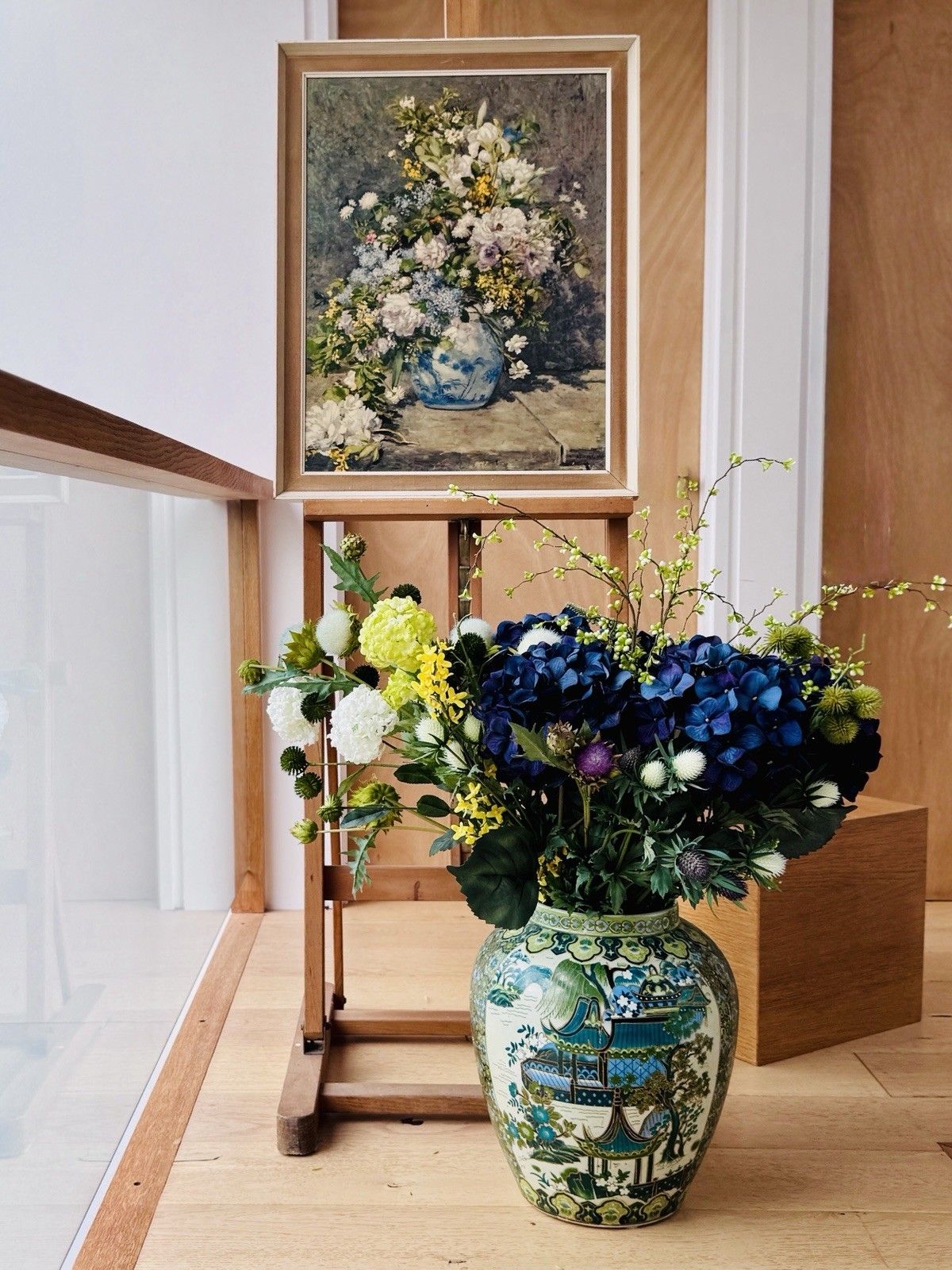 Art Mid Century Framed Print "Spring Bouquet" By Pierre Auguste Renoir C1940s photo