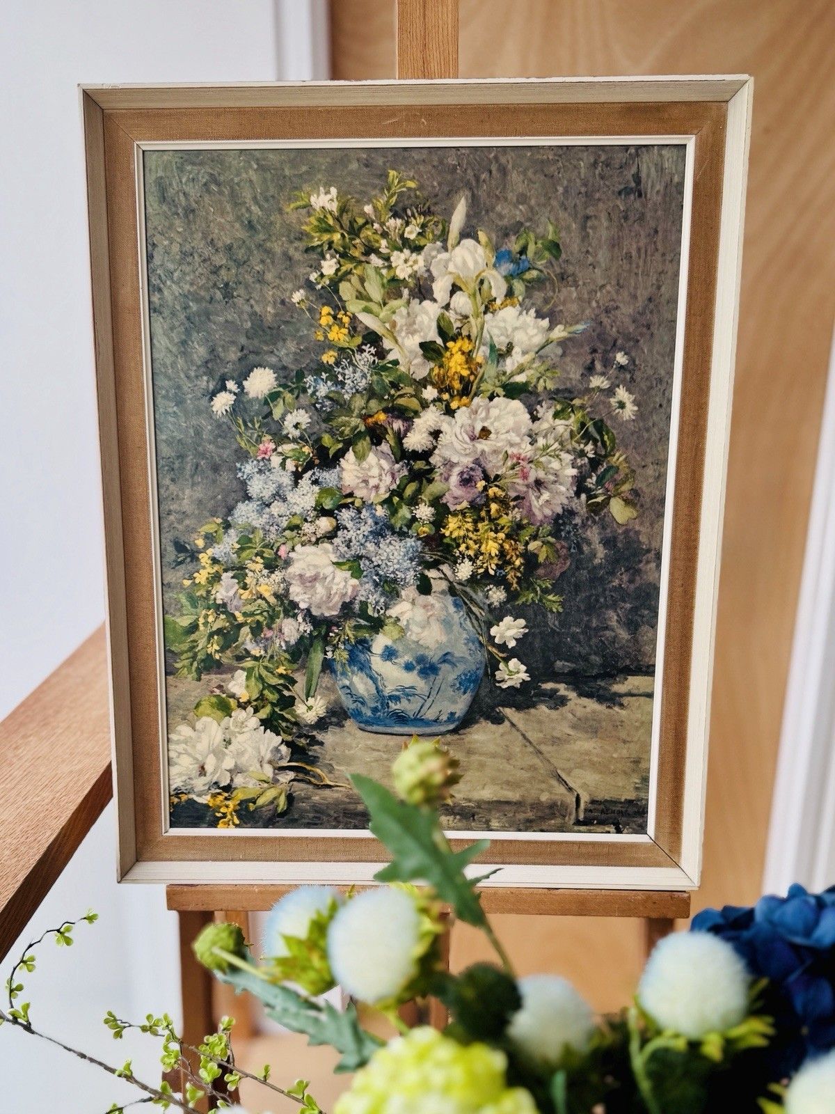 photo vinterior Mid Century Framed Print "Spring Bouquet" By Pierre Auguste Renoir C1940s
