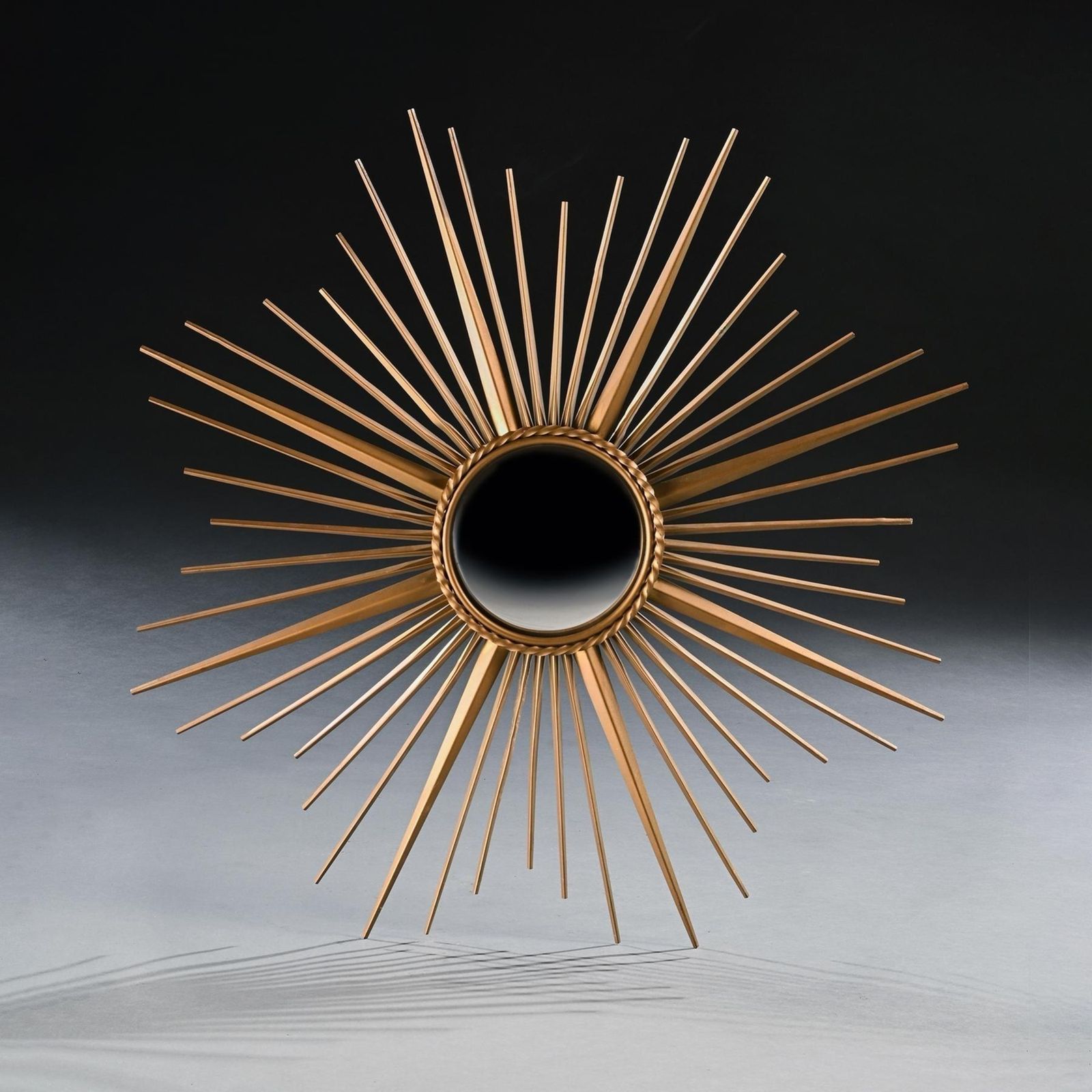 Large Pair Of Mid Century Chaty Vallauris Sunburst Mirrors With Convex Plates photo 2650.0