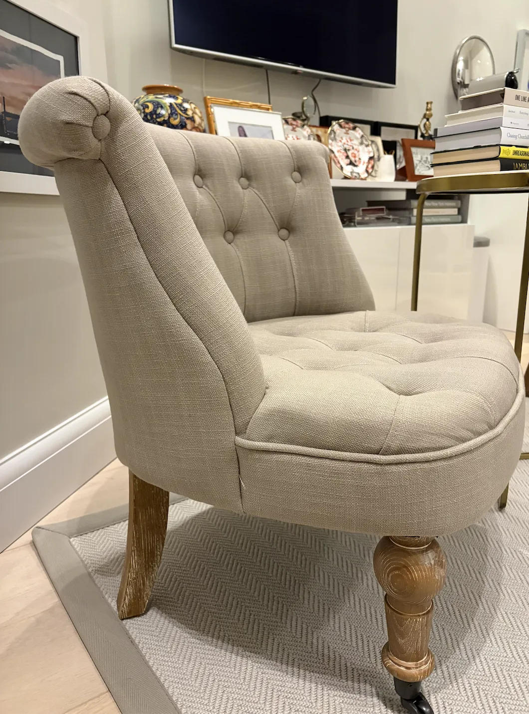 Pair Of Occasional Chairs   Etoile Taupe photo furniture