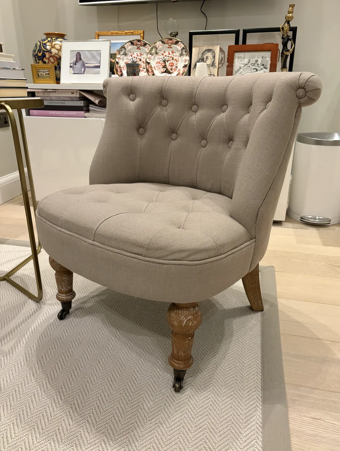 Pair Of Occasional Chairs   Etoile Taupe photo 325.0
