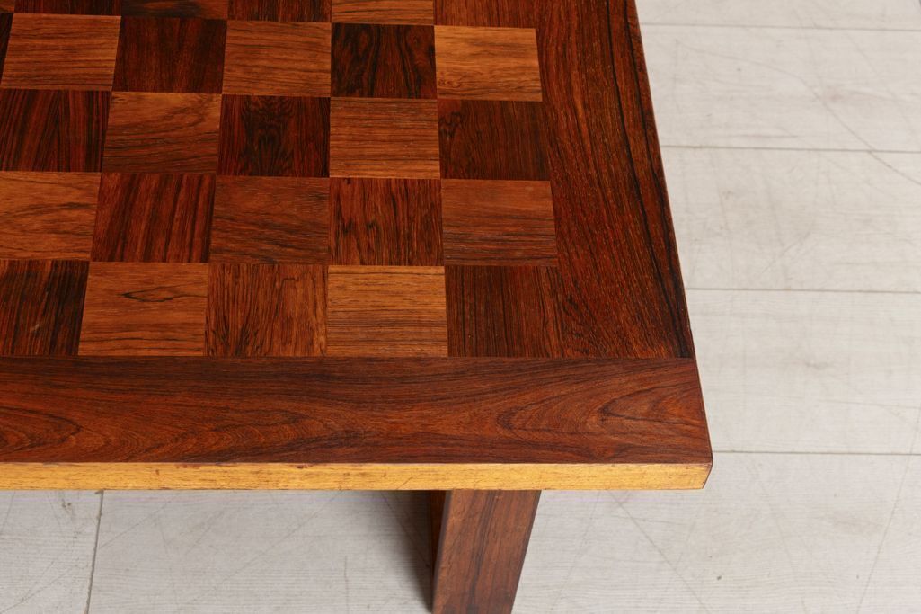 Danish Midcentury Chequered Rosewood Square Coffee Table By Poul Cadovius For France & Sons C.1965 photo 850.0